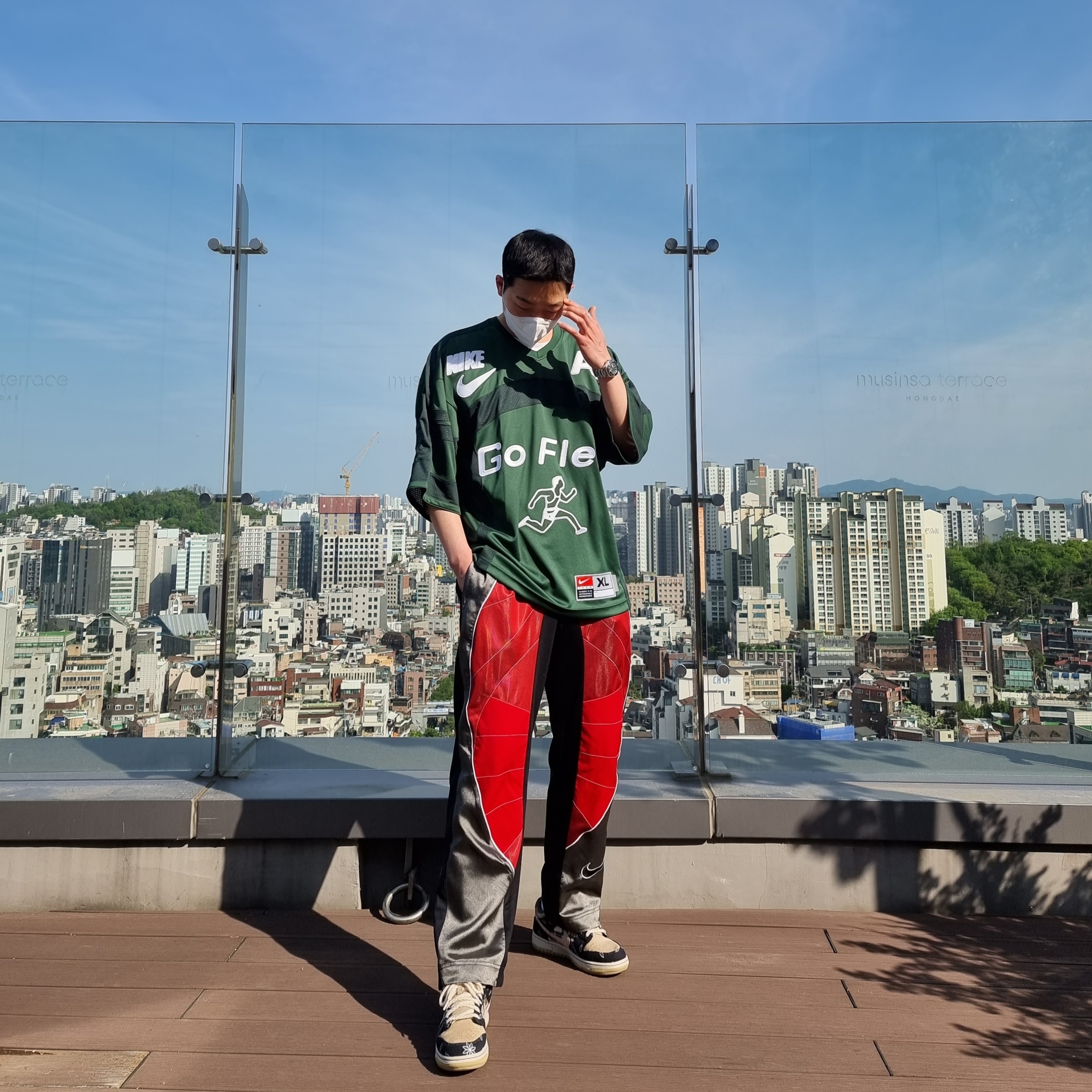 Nike x Cactus Plant Flea Market S/S Jersey Green - Asia, Nike x Cactus Plant Flea Market S/S Jersey Green - US/EU ์ฐฉ์ฉ ์คํ์ผ - 2