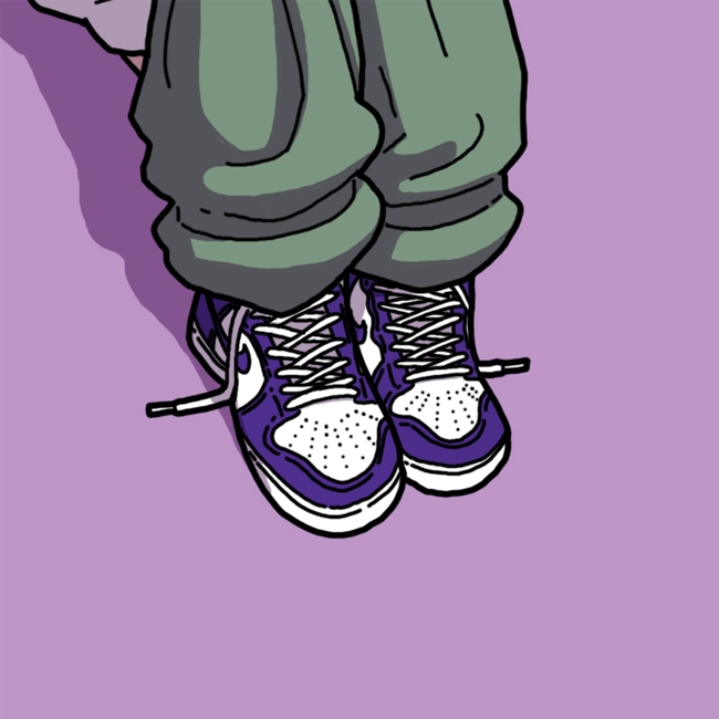 Supreme Big Logo Beanie Purple - 20FW, (W) Nike Dunk High SP Varsity Purple 착용 스타일 - 4