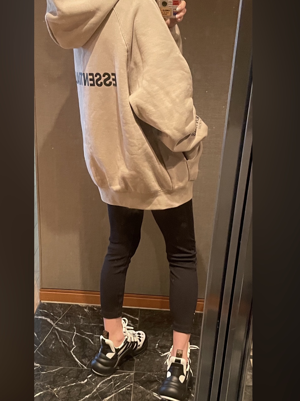 Essentials 3D Silicon Applique Full Zip Up Hoodie String - 20SS, Stussy x Martine Rose 40 WT T-Shirt 착용 스타일 - 2
