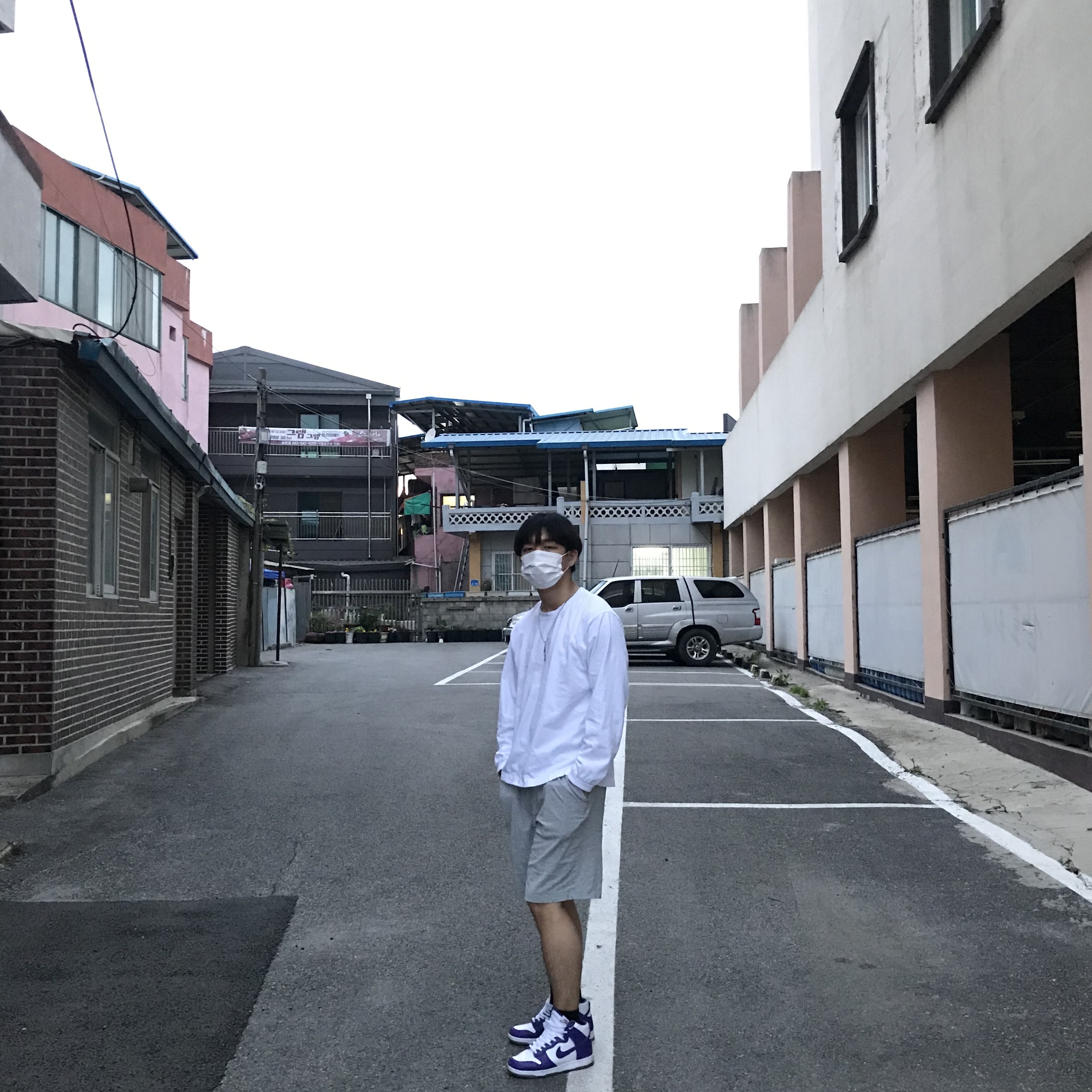 (W) Nike Dunk High SP Varsity Purple 착용 스타일