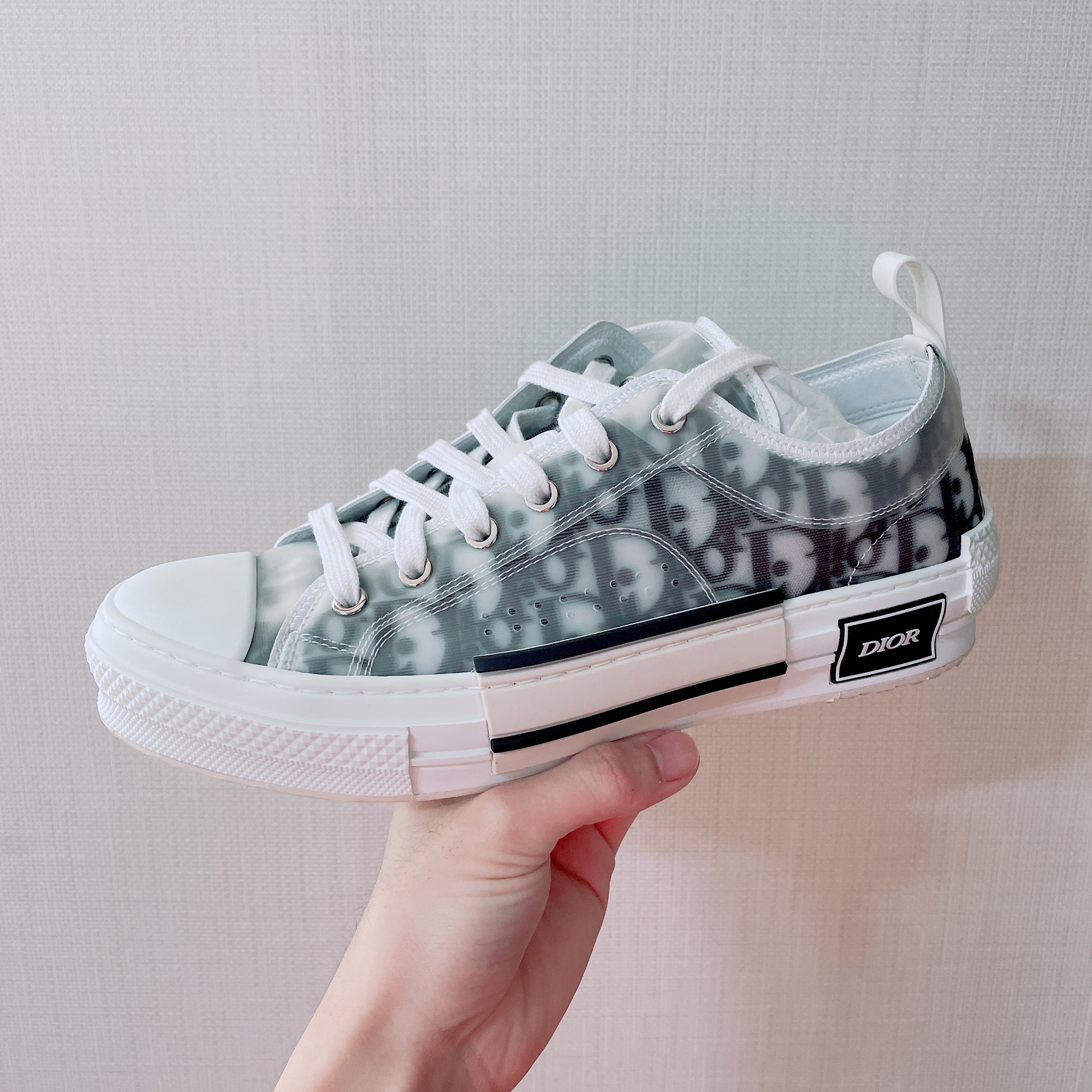 Dior B23 Low Dior Oblique White & Black 착용 스타일