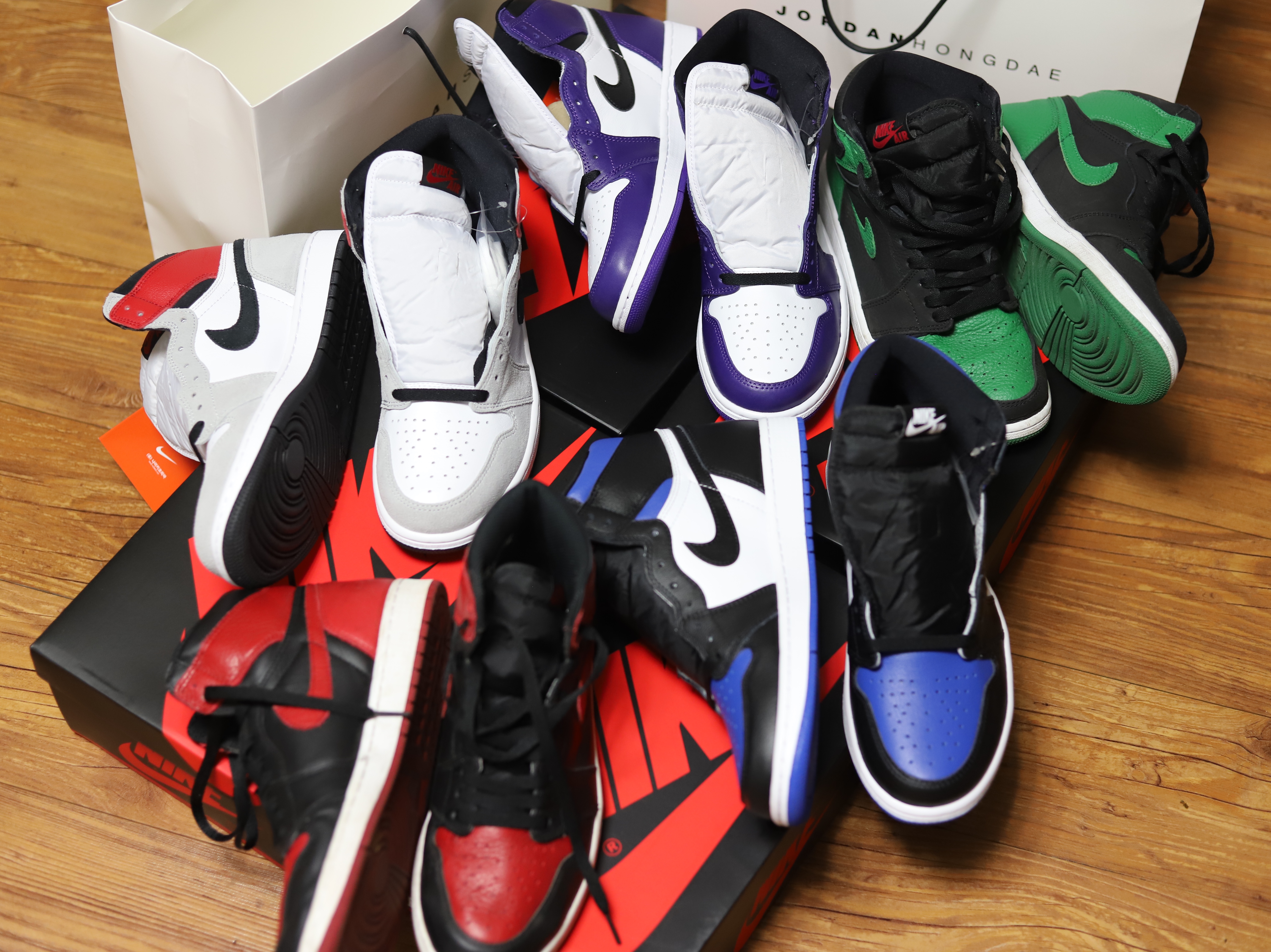 Jordan 1 Retro High OG Royal Toe, Jordan 1 Retro High OG Court Purple 2020 착용 스타일