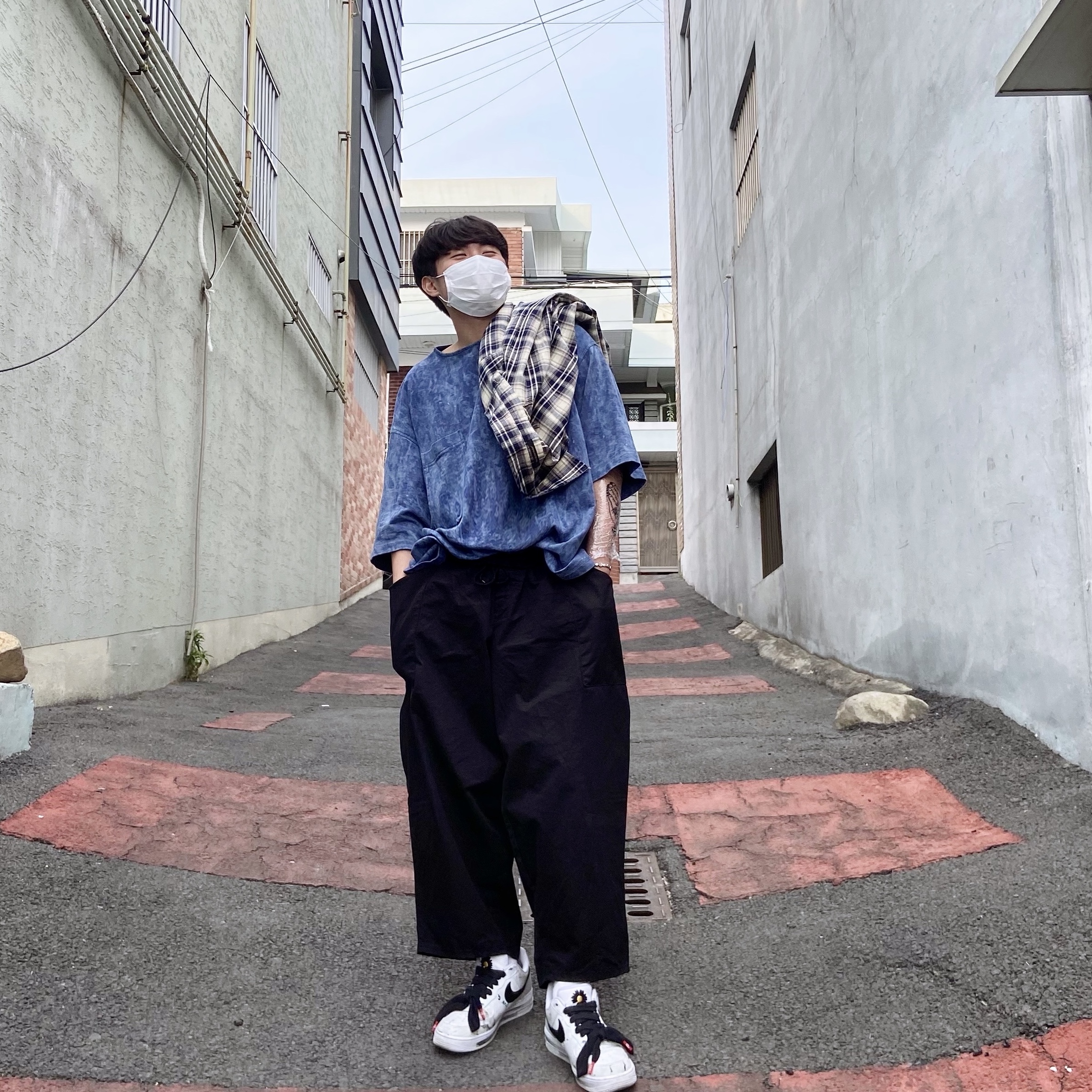 Nike x Peaceminusone Air Force 1 Low Para-Noise 2.0 착용 스타일