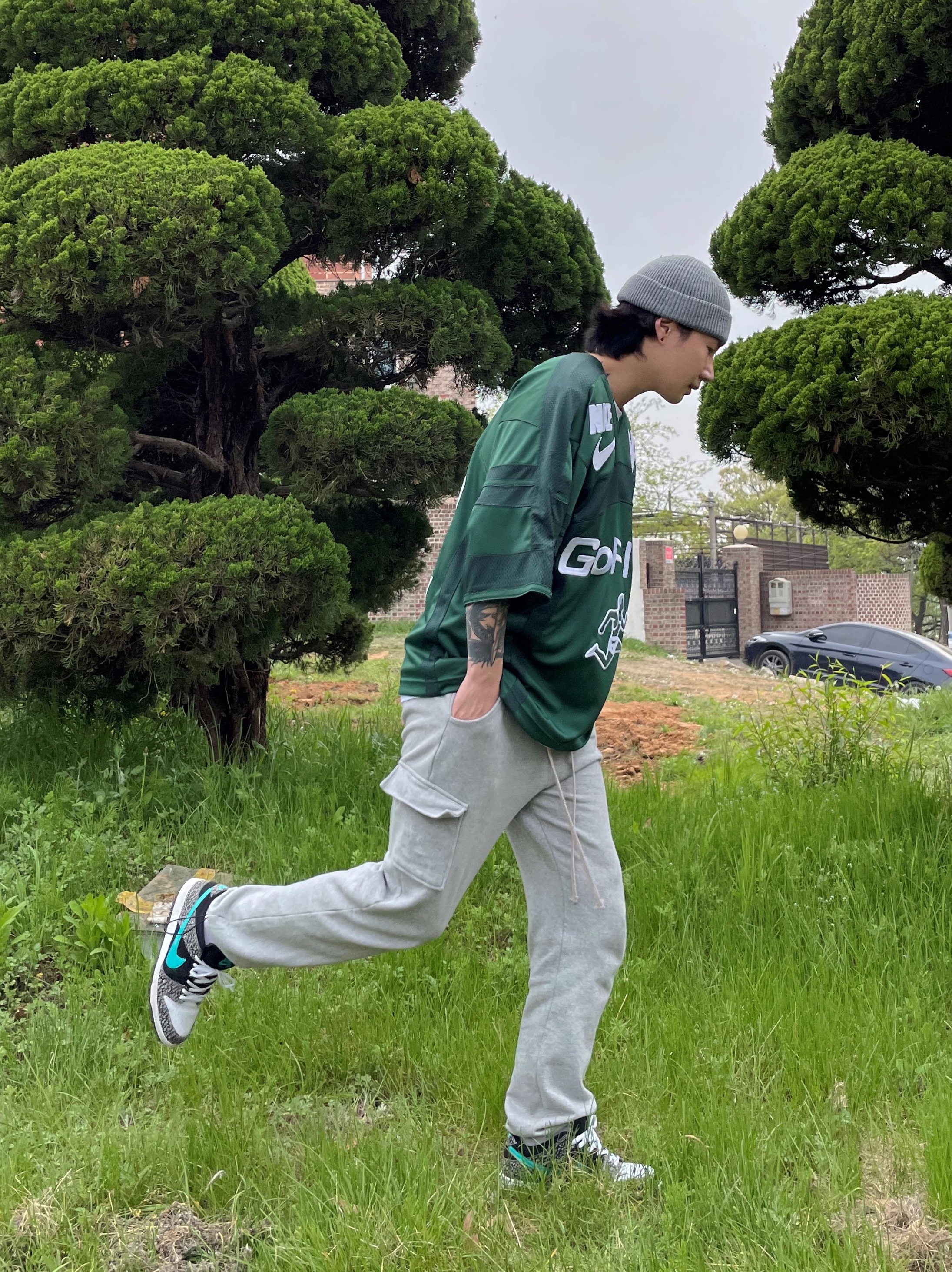 Nike x Cactus Plant Flea Market S/S Jersey Green - Asia, Nike SB Dunk Low Pro Clear Jade 착용 스타일 - 2