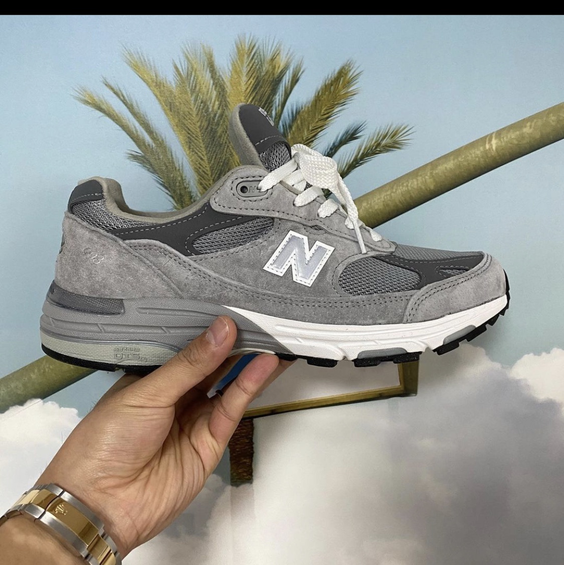 New Balance 993 Made in USA Grey - D Standard 착용 스타일