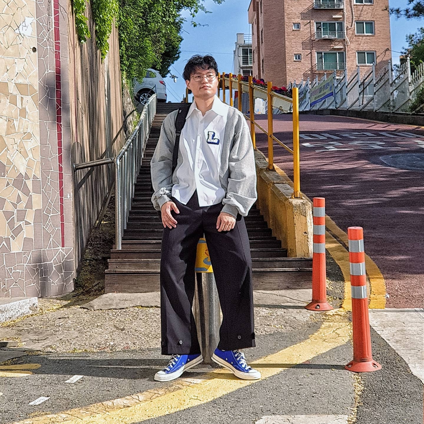 Converse Chuck 70 High Rush Blue 착용 스타일 - 1