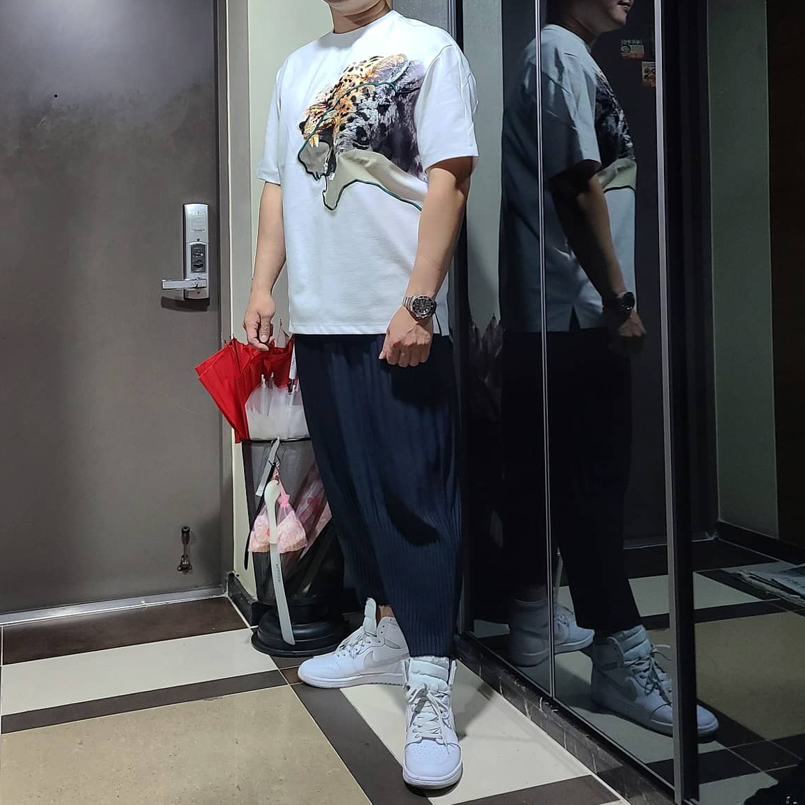 Jordan 1 High 85 Neutral Grey 착용 스타일 - 2