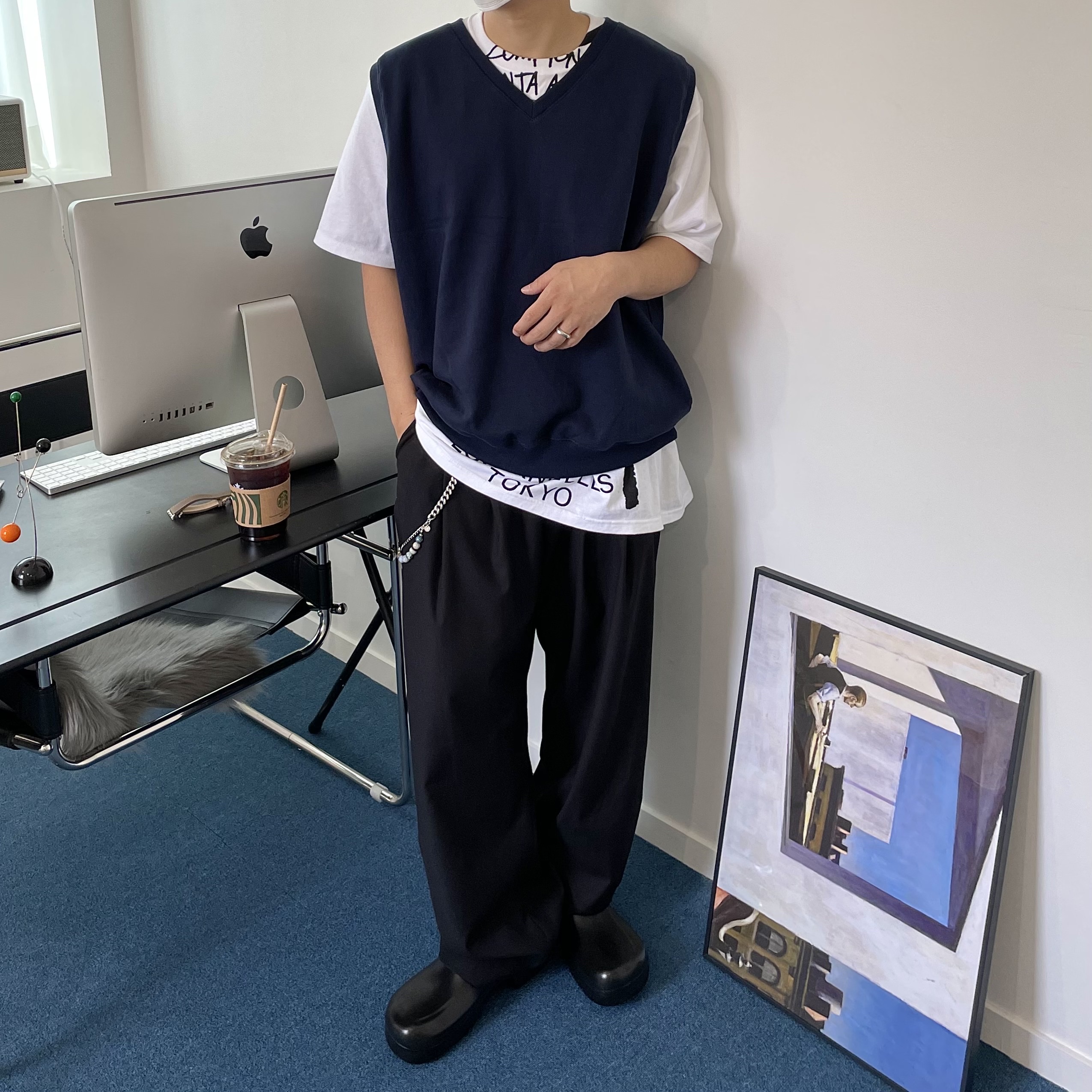 Stussy x Takahiromiyashita The Soloist 40 WT T-Shirt 착용 스타일 - 4