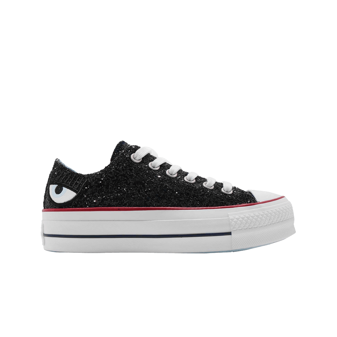 (W) 컨버스 x 치아라 페라기니 척 테일러 올스타 리프트 로우 블랙 화이트((W) Converse x Chiara Ferragni Chuck Taylor All Star Lift Ox Black White) - 1