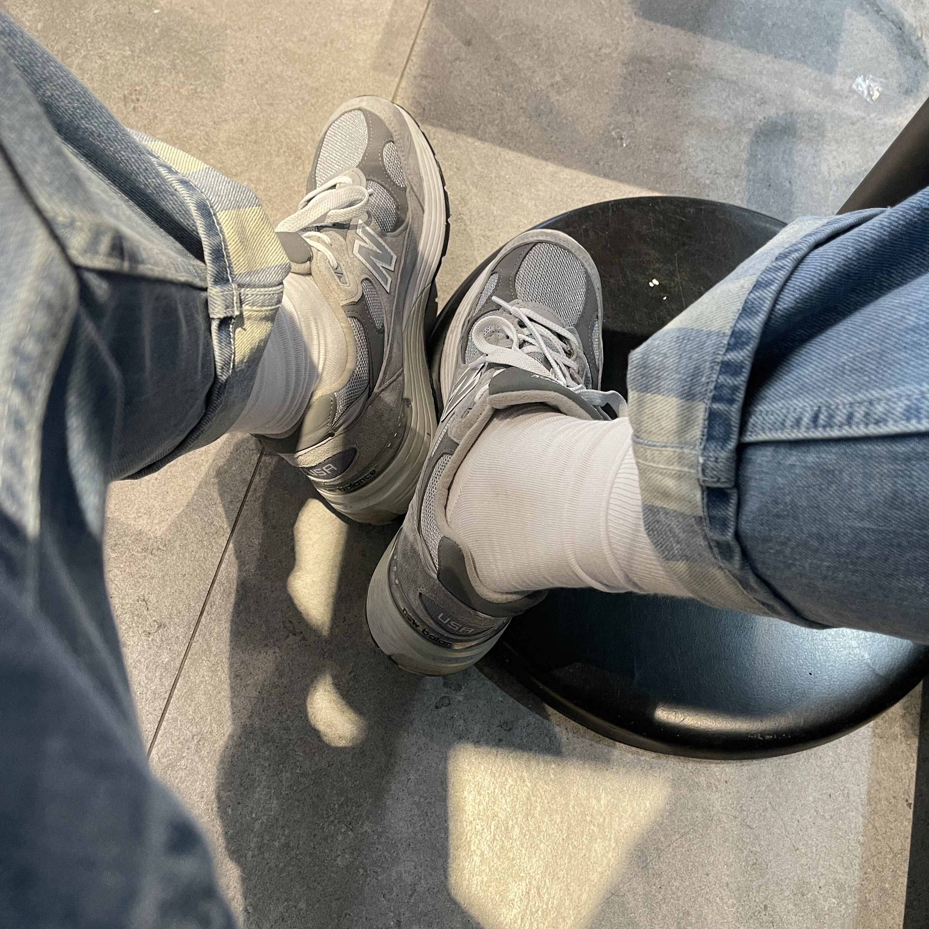 New Balance 992 Made in USA Grey - D Standard 착용 스타일