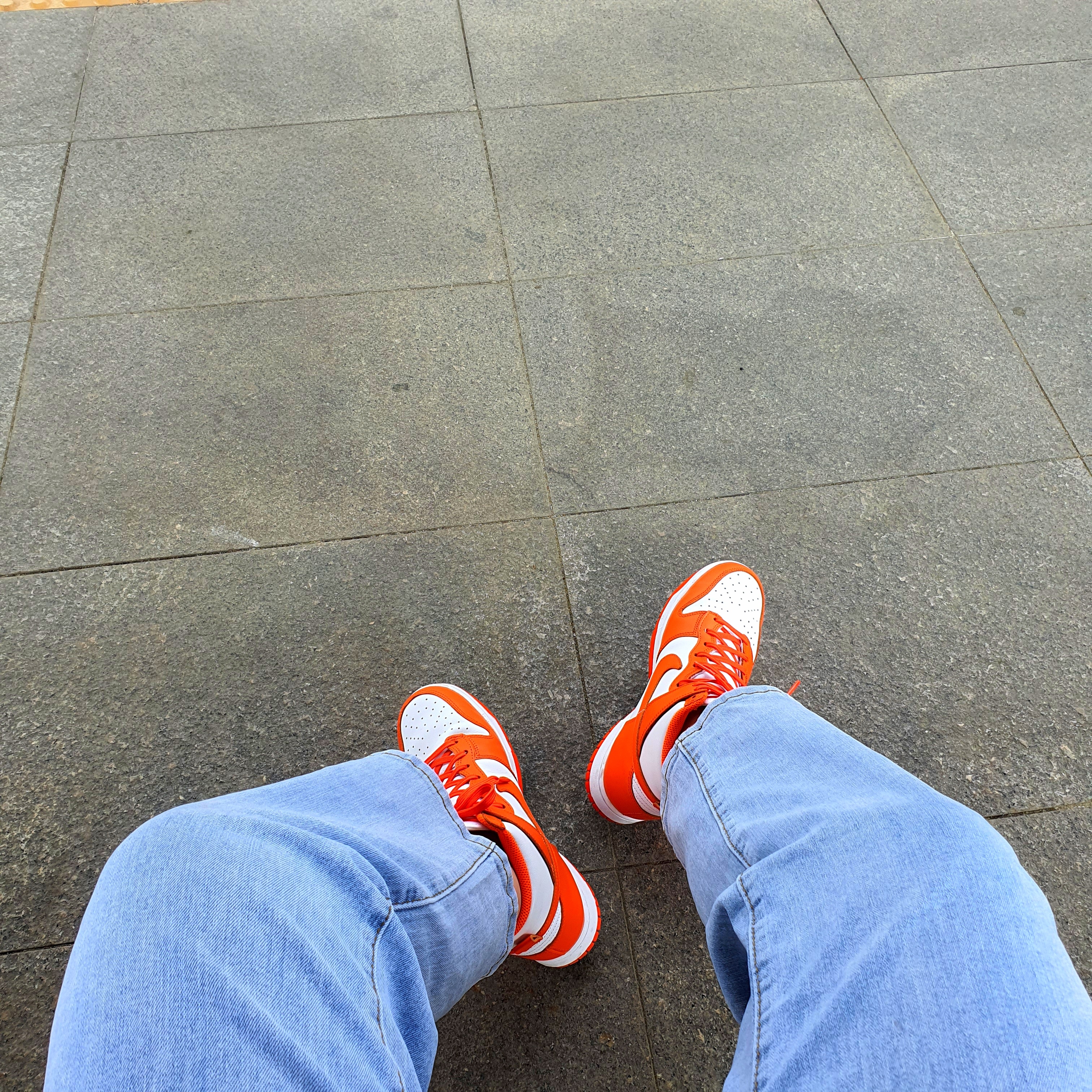 (W) Nike Dunk High Orange Blaze 착용 스타일