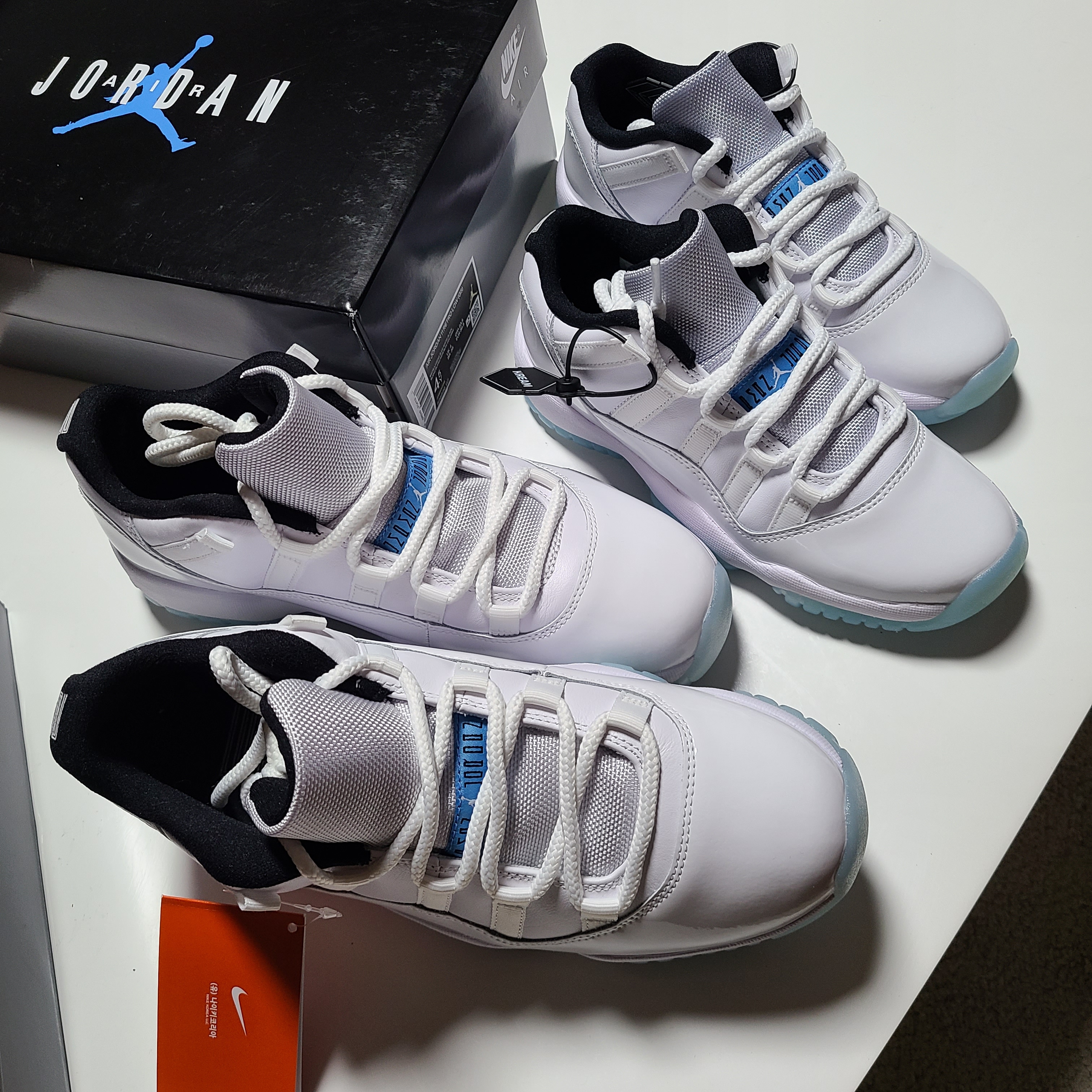Jordan 11 Retro Low Legend Blue, (GS) Jordan 11 Retro Low Legend Blue 착용 스타일