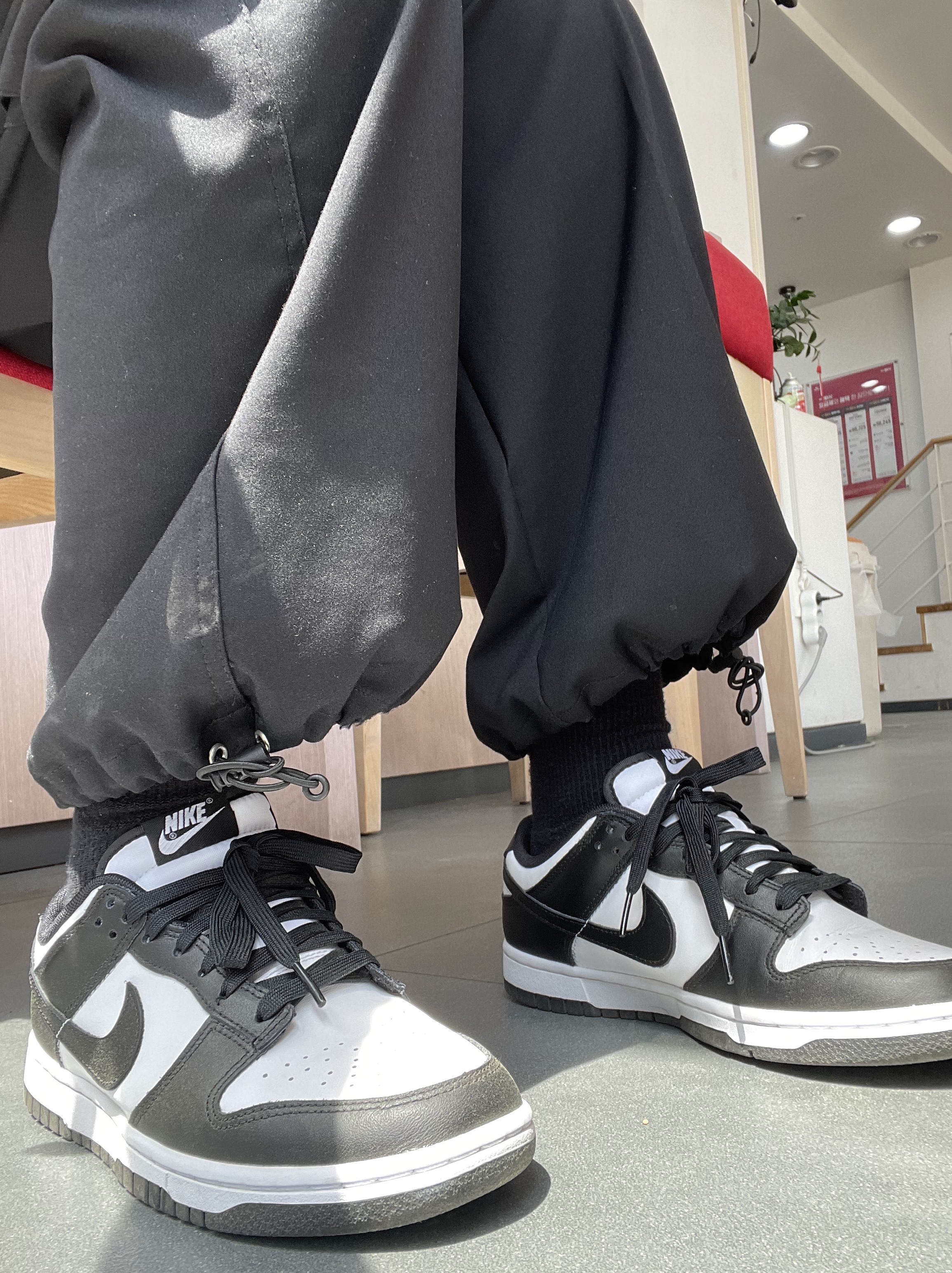 Nike Dunk Low Retro Black, (W) Nike Dunk Low Black 착용 스타일