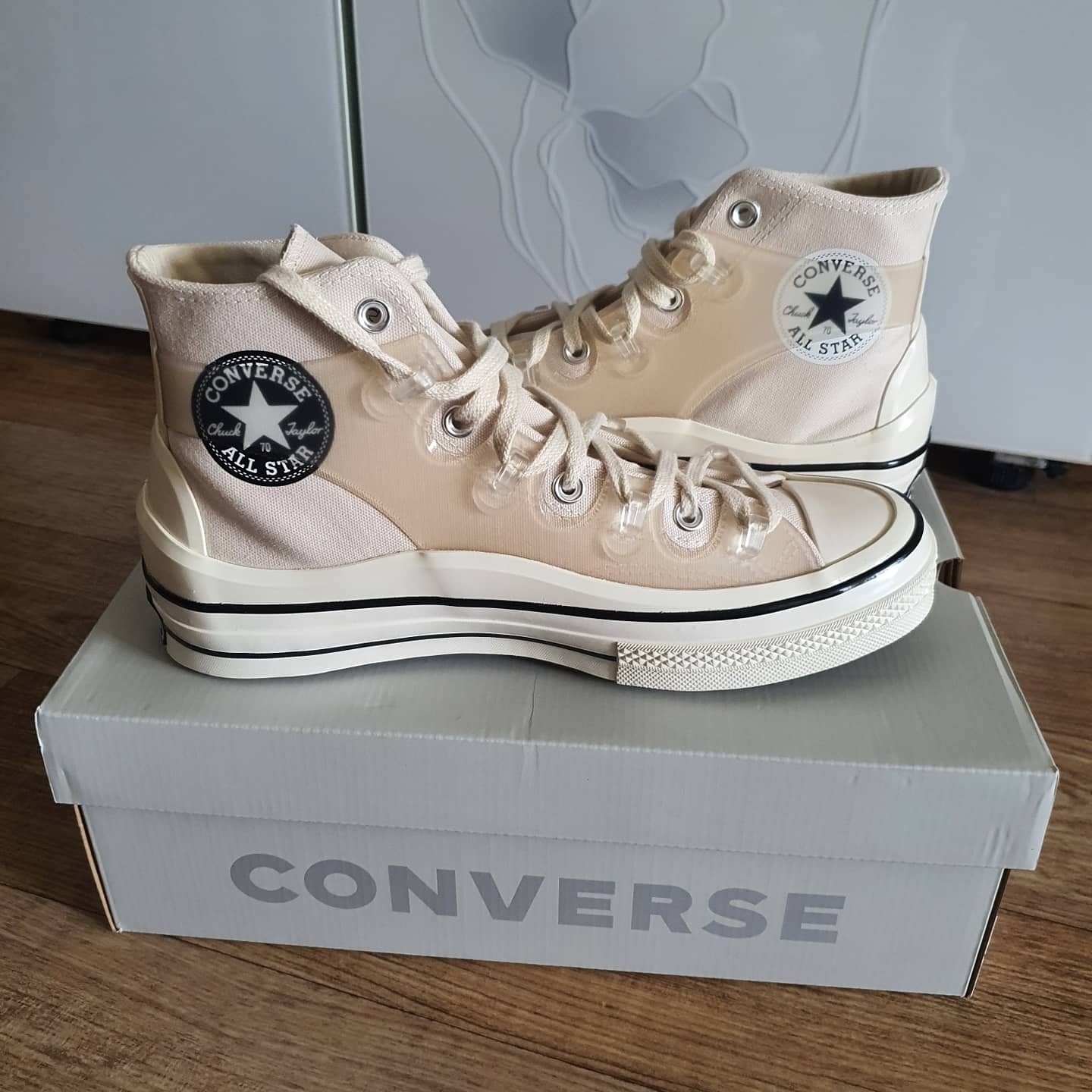 Converse x Kim Jones Chuck 70 Utility Wave High Natural Ivory 착용 스타일 - 2