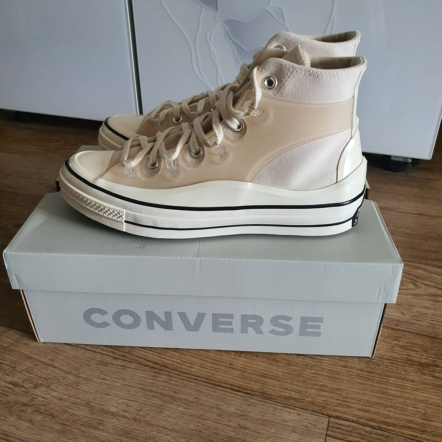 Converse x Kim Jones Chuck 70 Utility Wave High Natural Ivory 착용 스타일 - 1