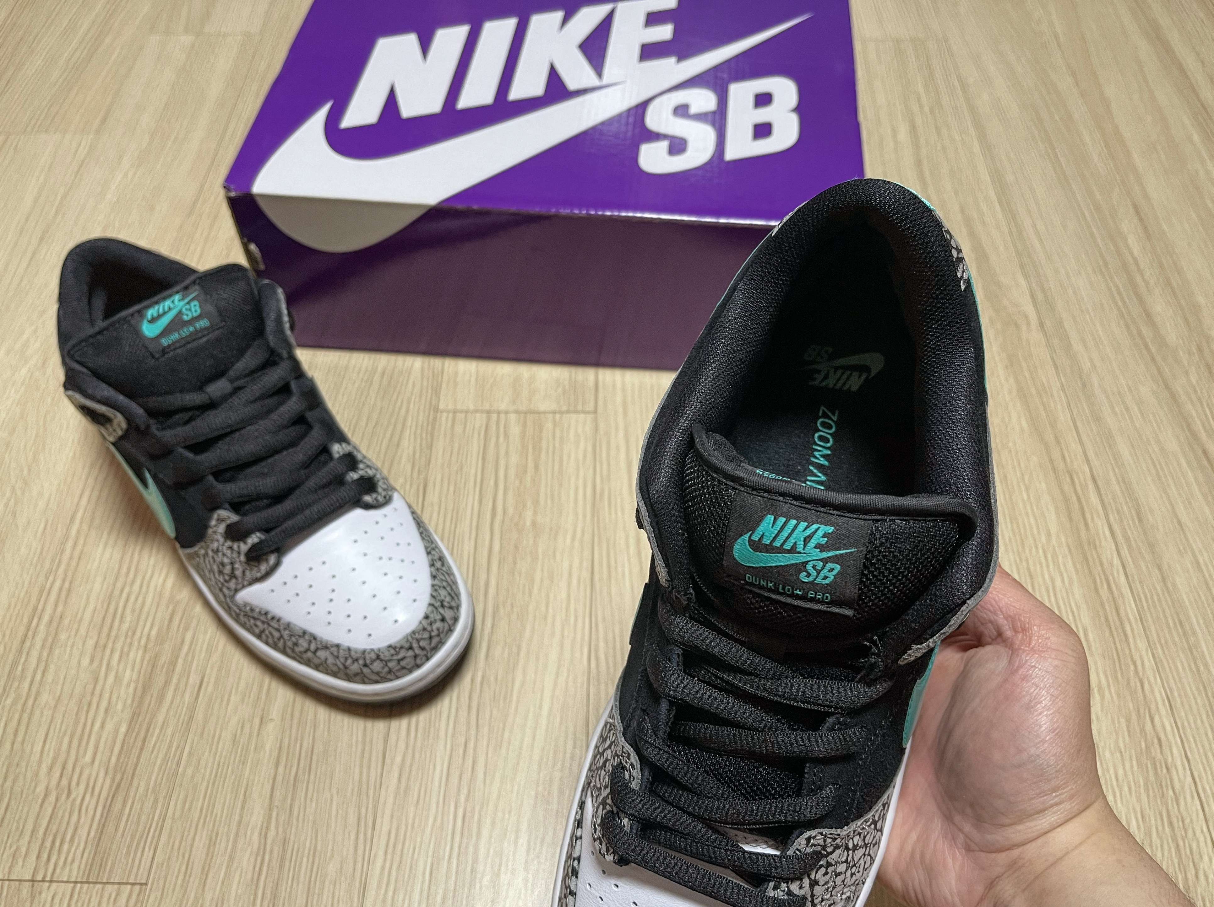 Nike SB Dunk Low Pro Clear Jade 착용 스타일 - 4