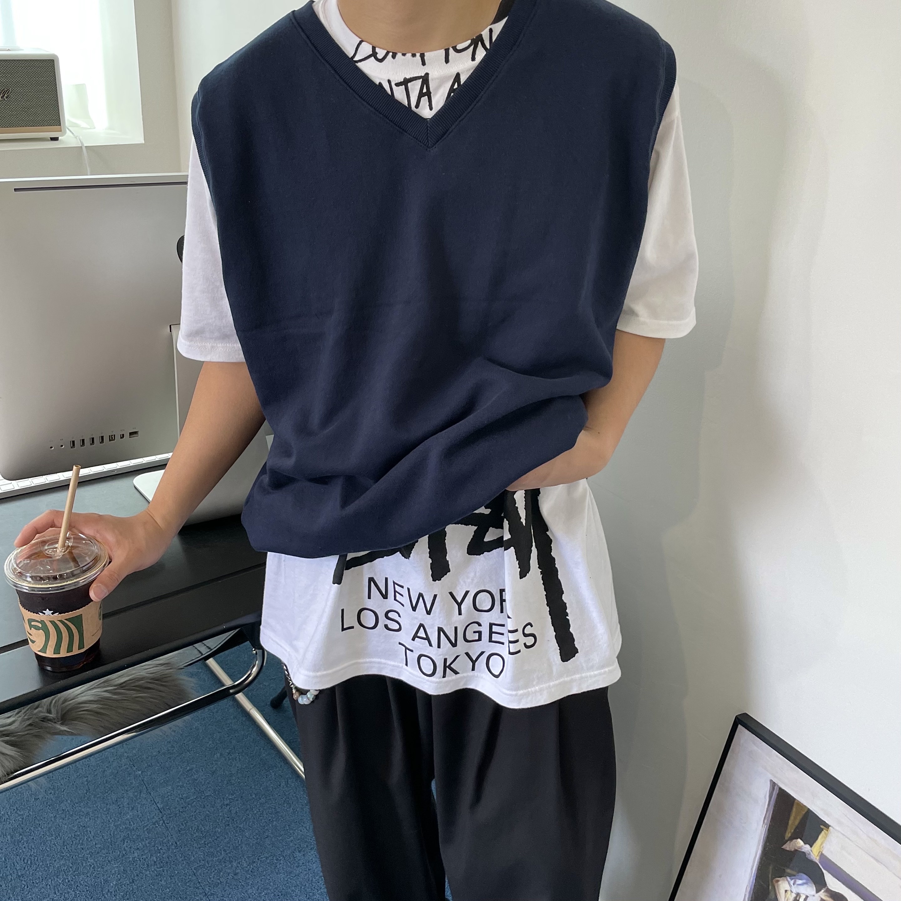 Stussy x Takahiromiyashita The Soloist 40 WT T-Shirt 착용 스타일 - 2