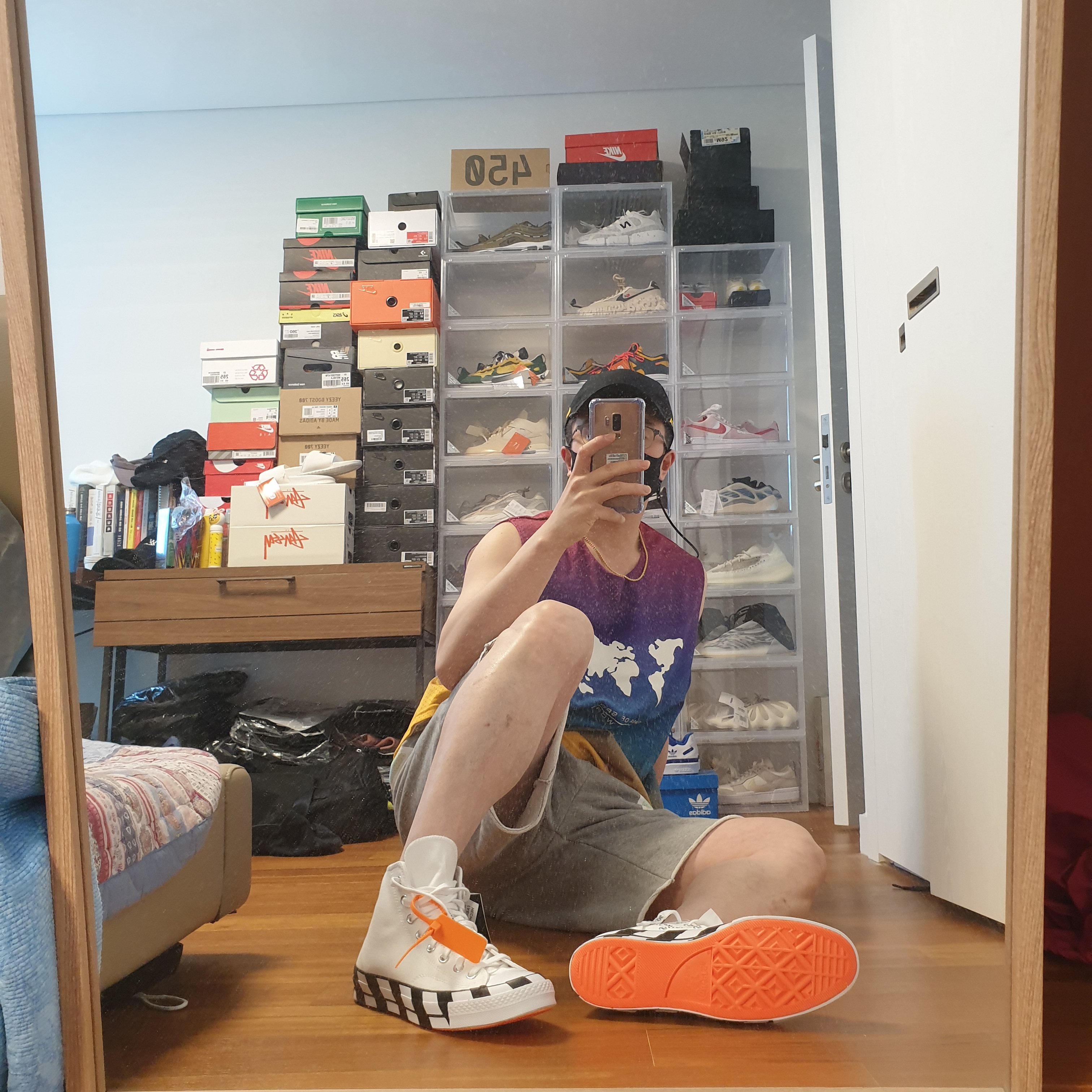 Nike x Drake Nocta Essential Cap Black, Converse x Off-White Chuck 70 High V2 2021 착용 스타일 - 4