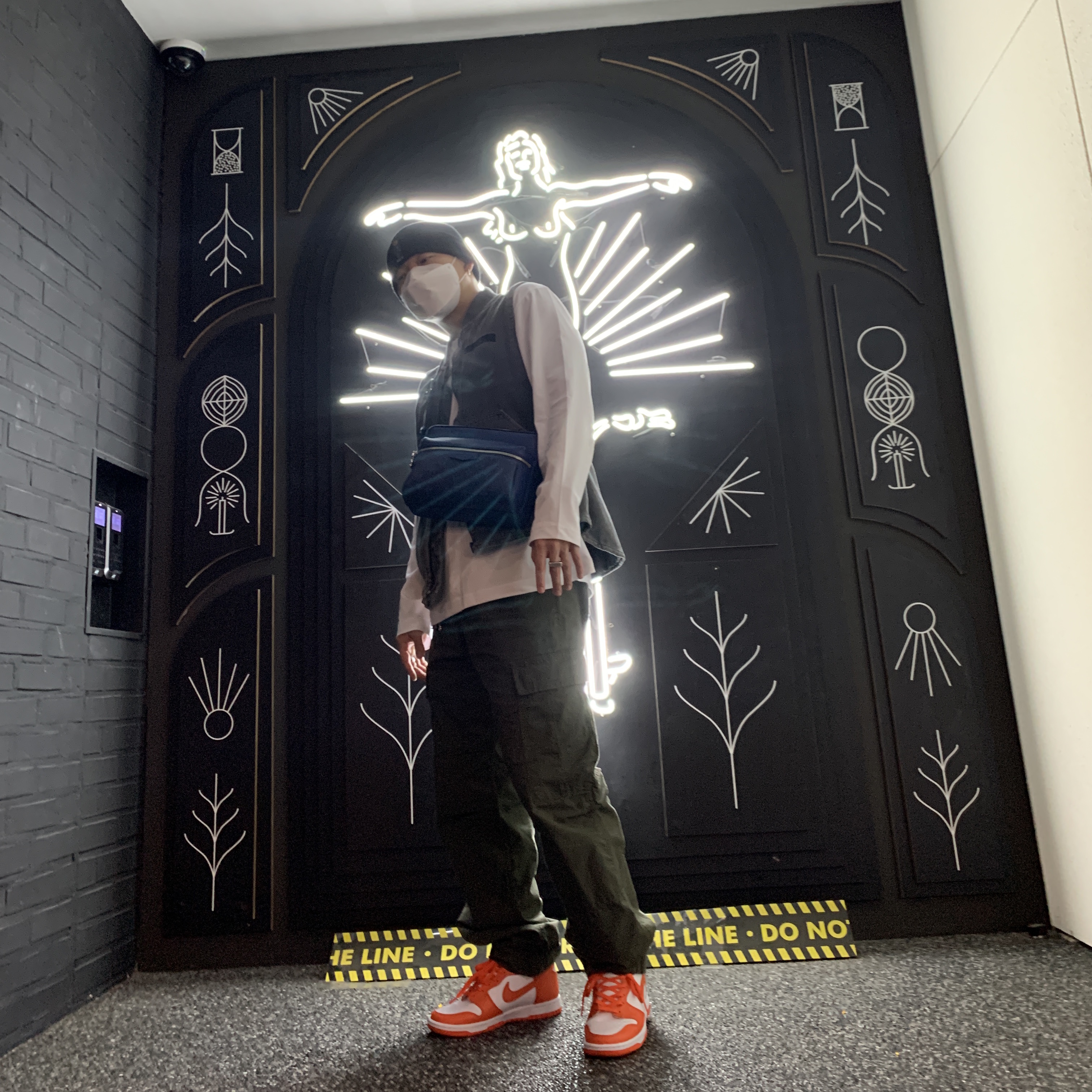 Nike Dunk High Retro Orange Blaze 착용 스타일 - 1