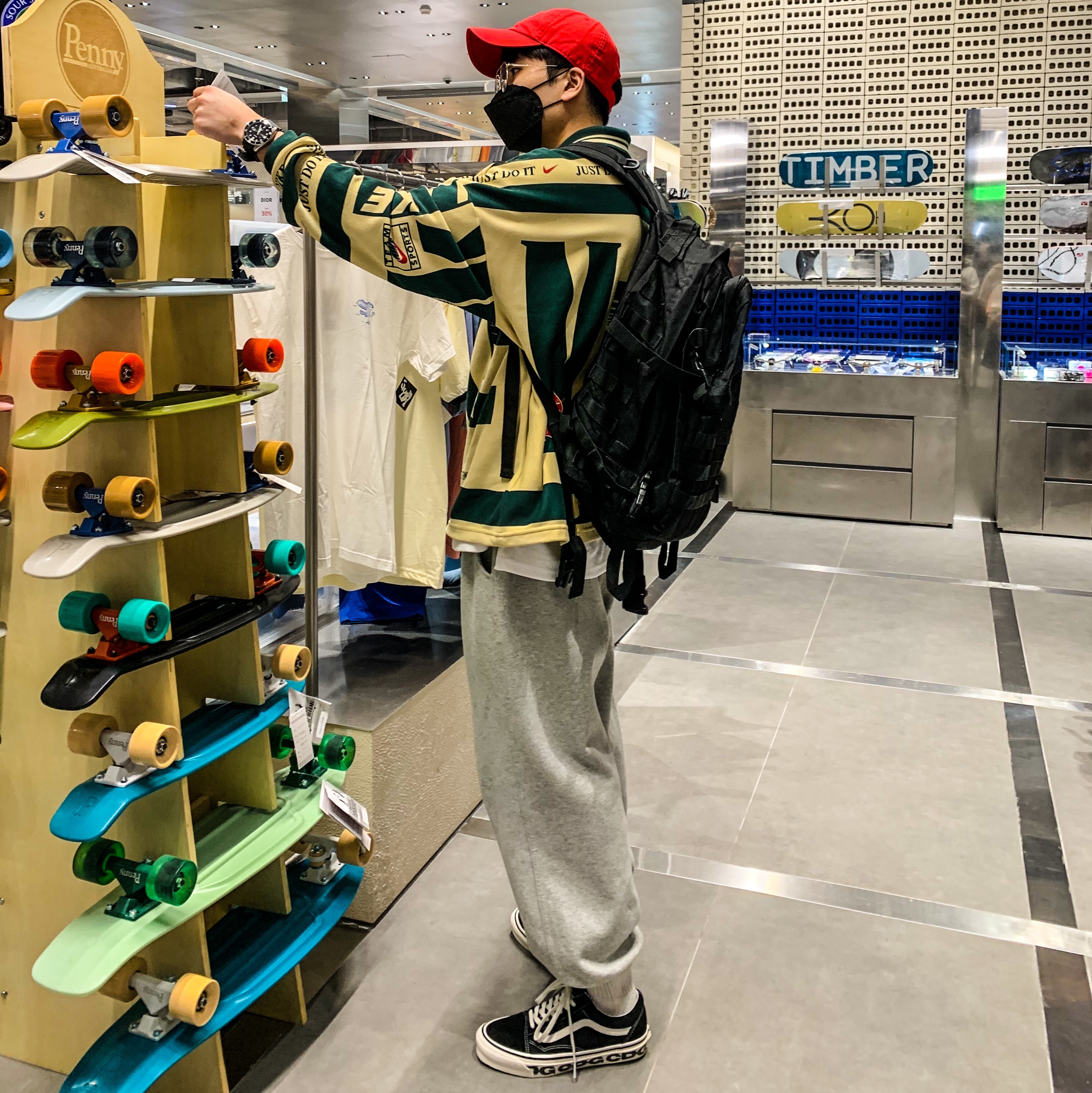 Nike x Cactus Plant Flea Market Long Sleeve Polo Natural - Asia, Nike x Cactus Plant Flea Market Long Sleeve Polo Natural - US/EU 착용 스타일 - 1