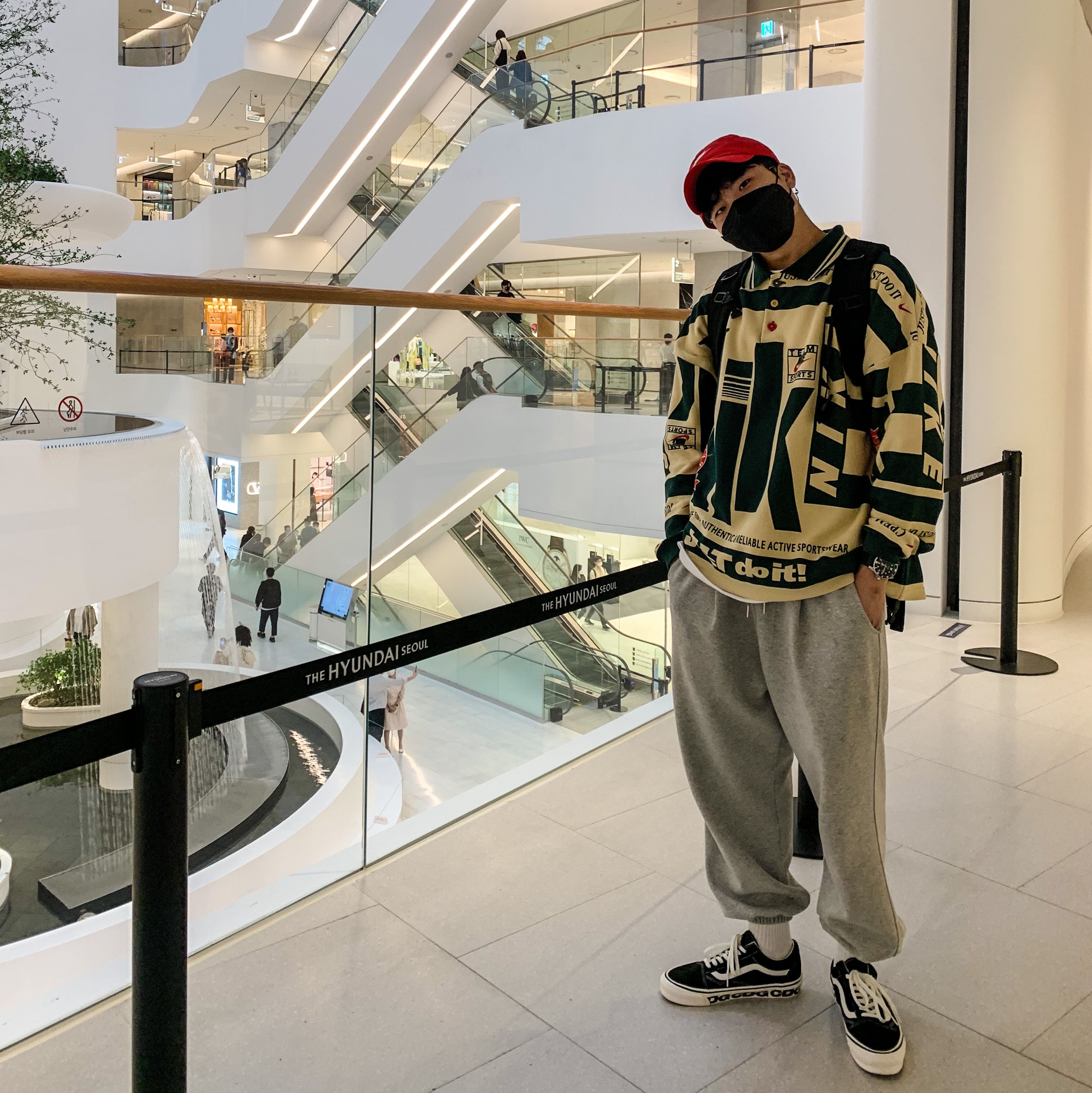Nike x Cactus Plant Flea Market Long Sleeve Polo Natural - Asia, Nike x Cactus Plant Flea Market Long Sleeve Polo Natural - US/EU 착용 스타일 - 2