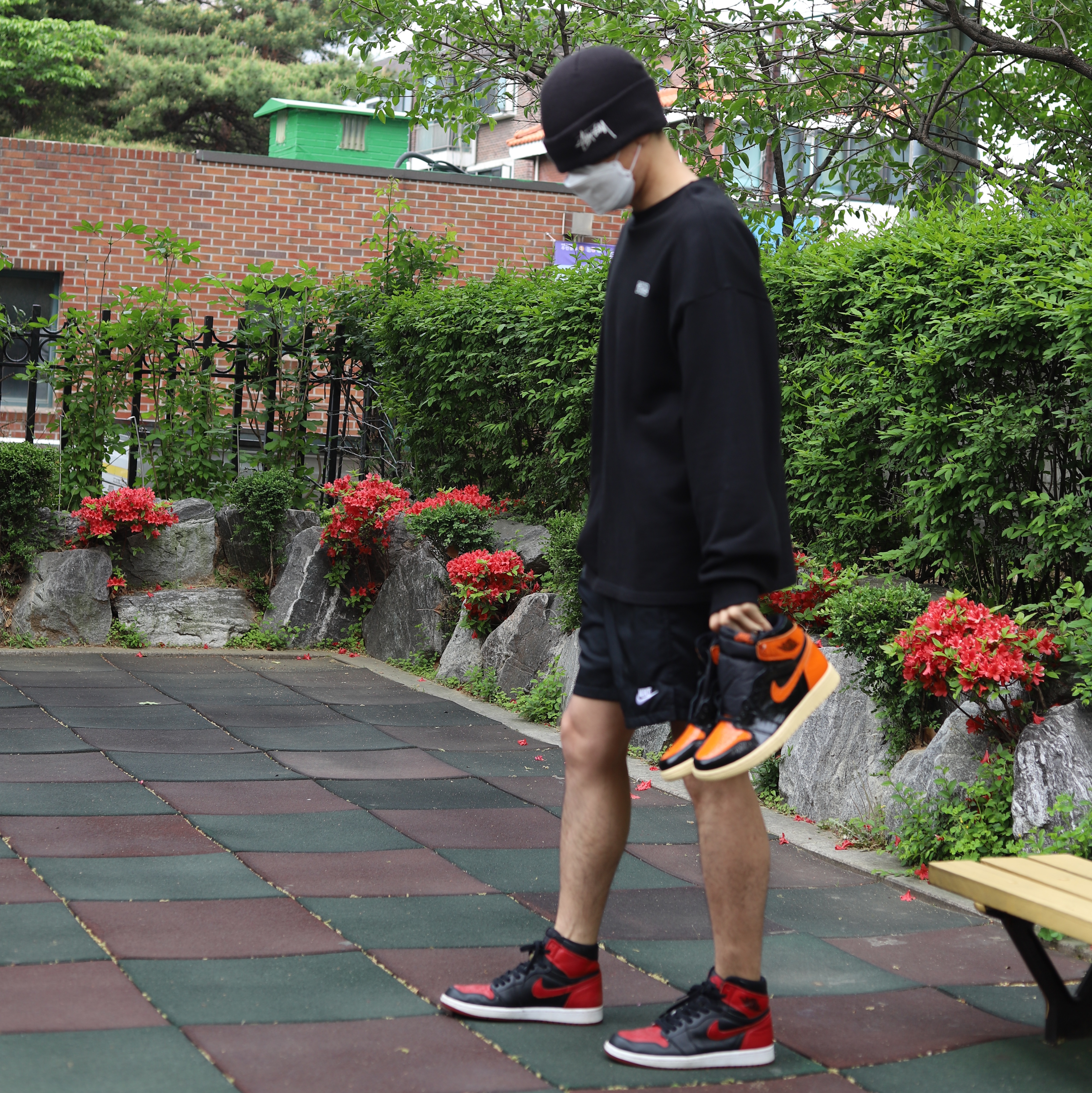 Jordan 1 Retro High Shattered Backboard 3.0, Jordan 1 Retro High OG Bred Banned 2016 착용 스타일