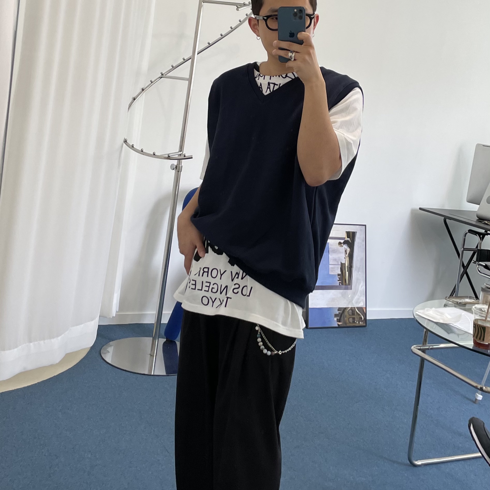 Stussy x Takahiromiyashita The Soloist 40 WT T-Shirt 착용 스타일 - 3