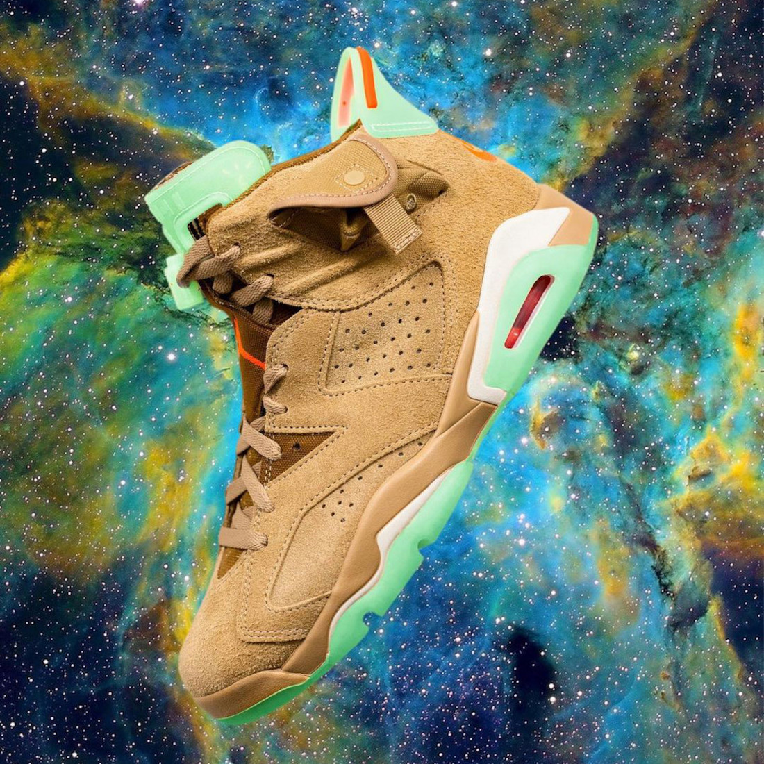 Jordan 6 x Travis Scott Retro SP British Khaki 착용 스타일 - 2