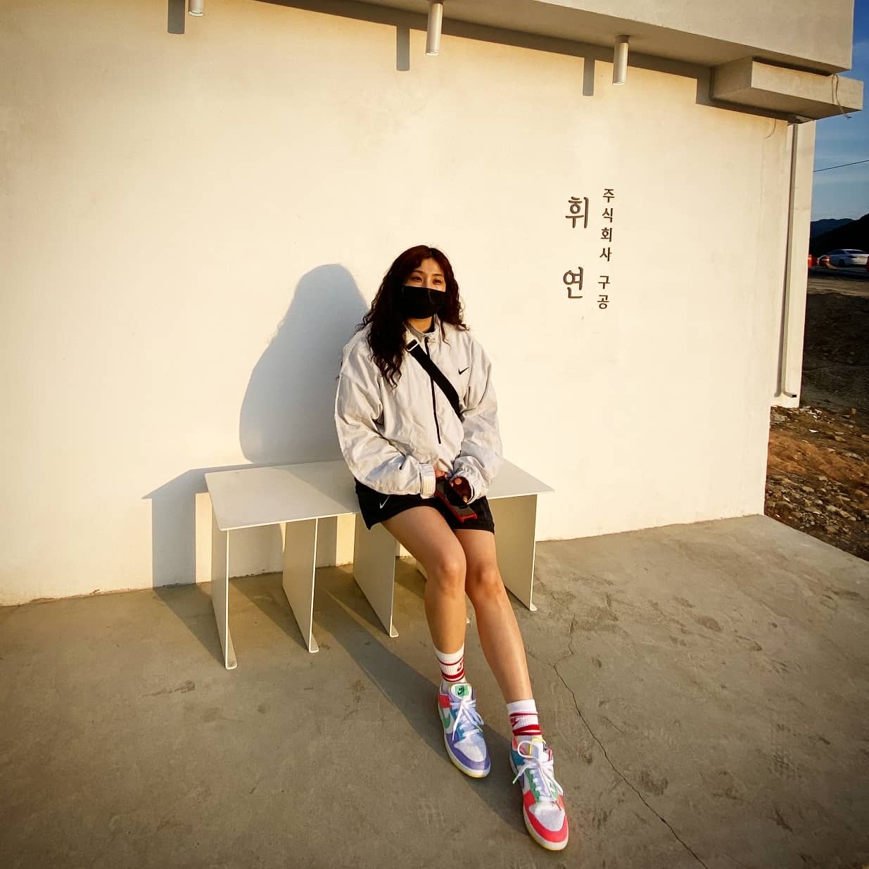 Nike x Fear of God Basketball Shorts Off Noir, Nike x Fear of God NRG Half Zip Jacket Pure Platinum 착용 스타일