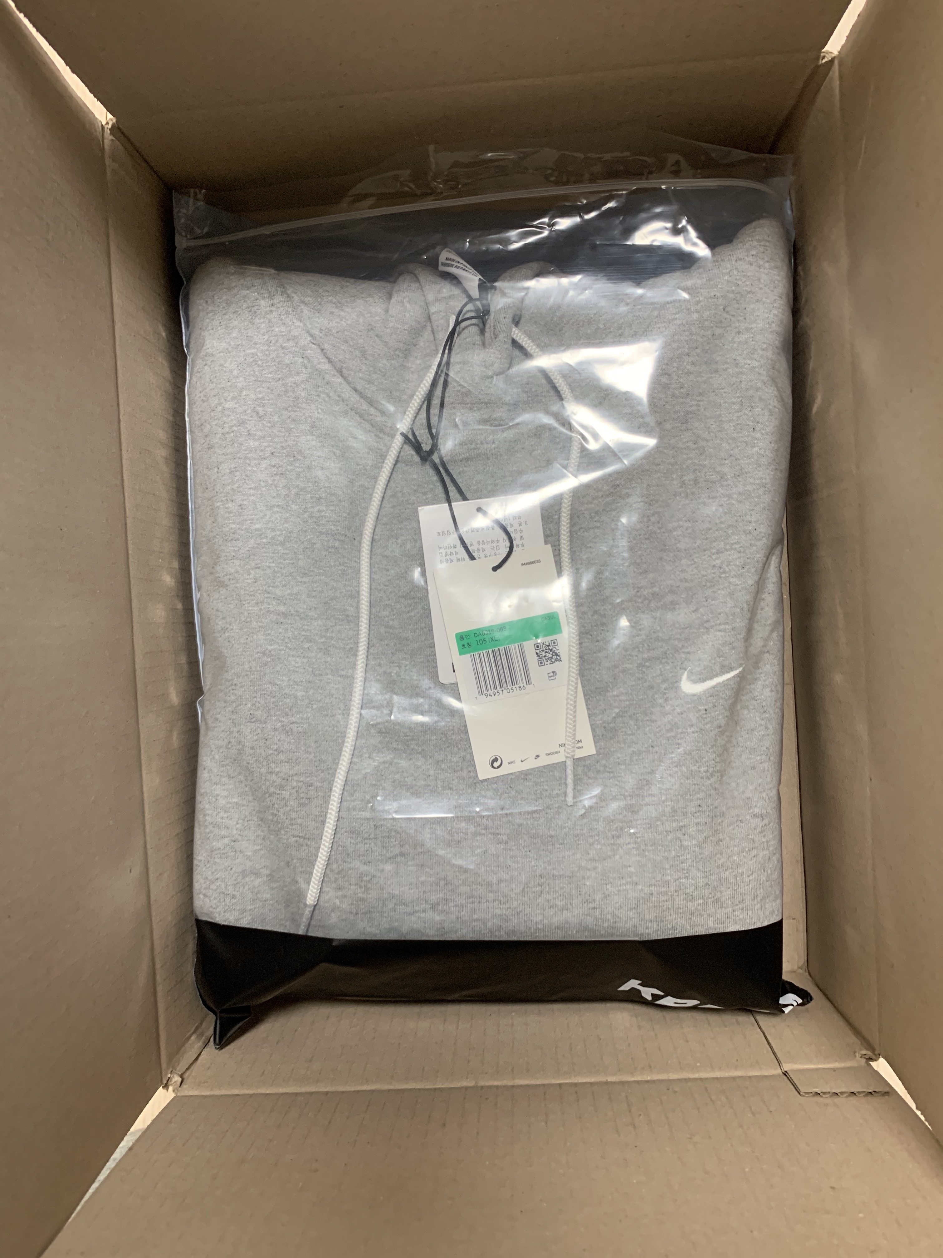 Nike NRG Solo Swoosh Fleece Hoodie Dark Grey Heather - Asia, Nike NRG Solo Swoosh Fleece Pants Dark Grey Heather - Asia 착용 스타일 - 1