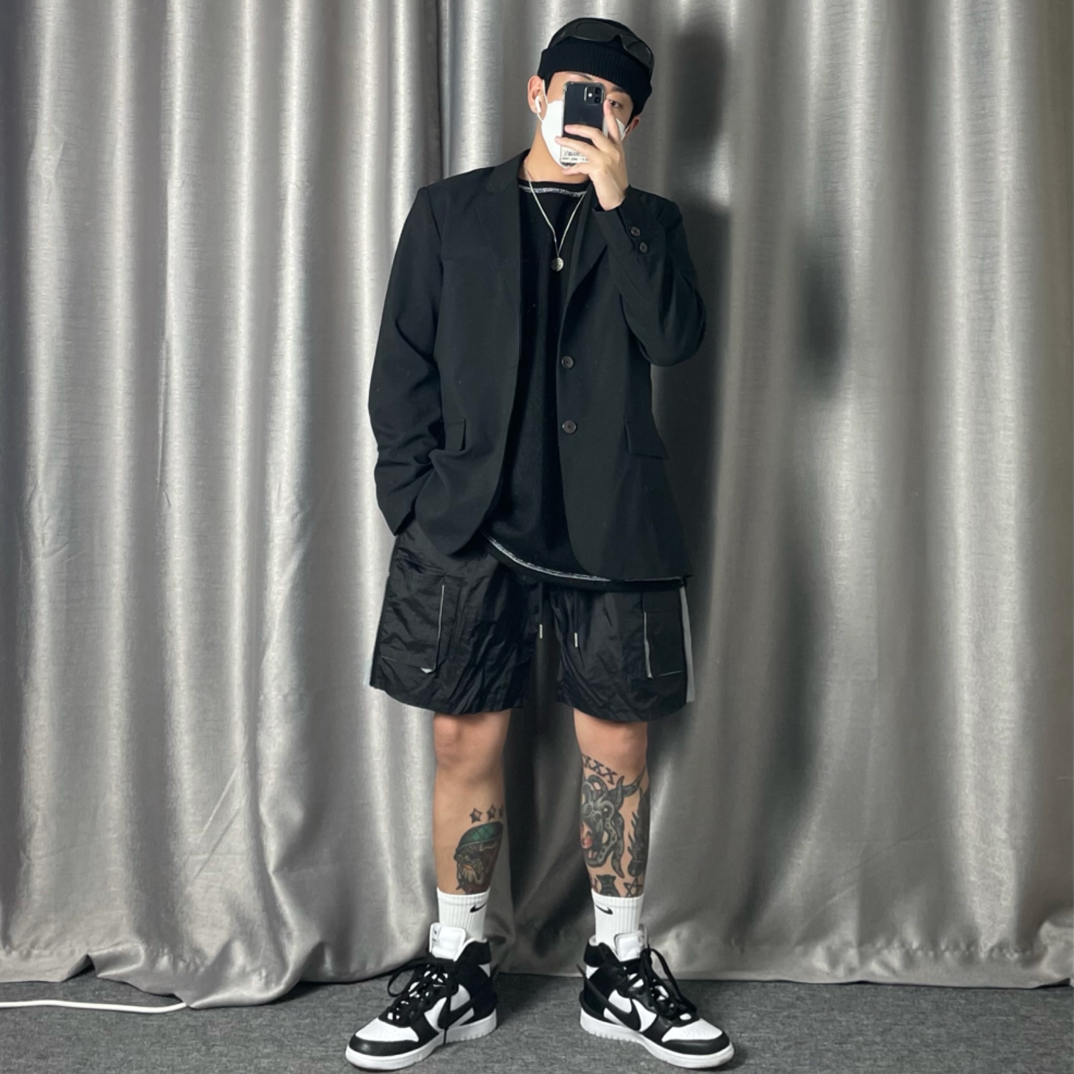 Nike x Ambush Dunk High Black 착용 스타일