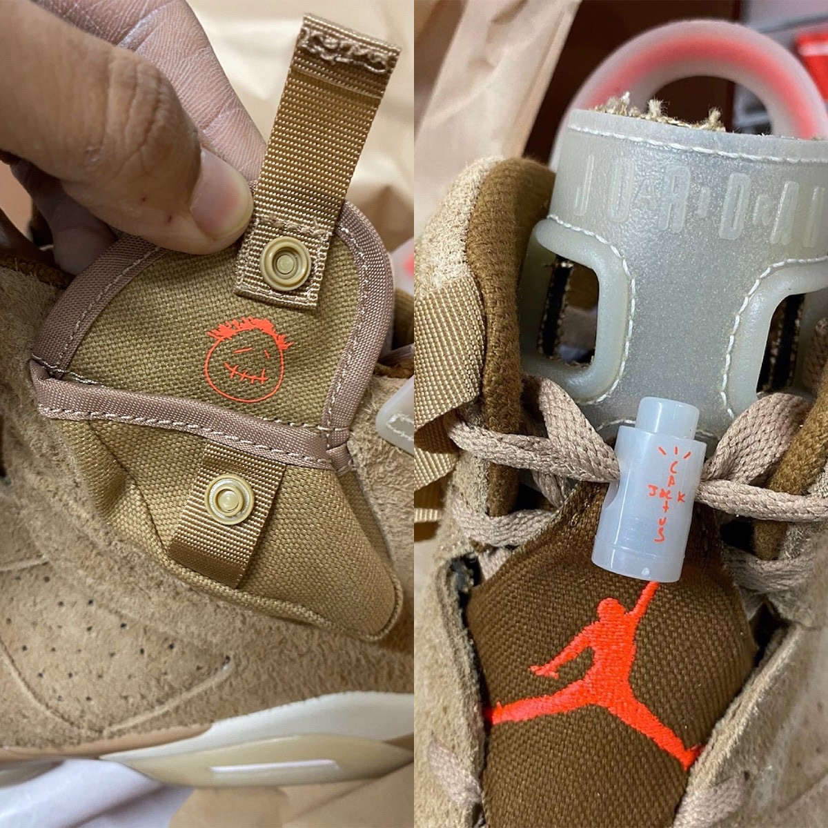 Jordan 6 x Travis Scott Retro SP British Khaki 착용 스타일 - 5