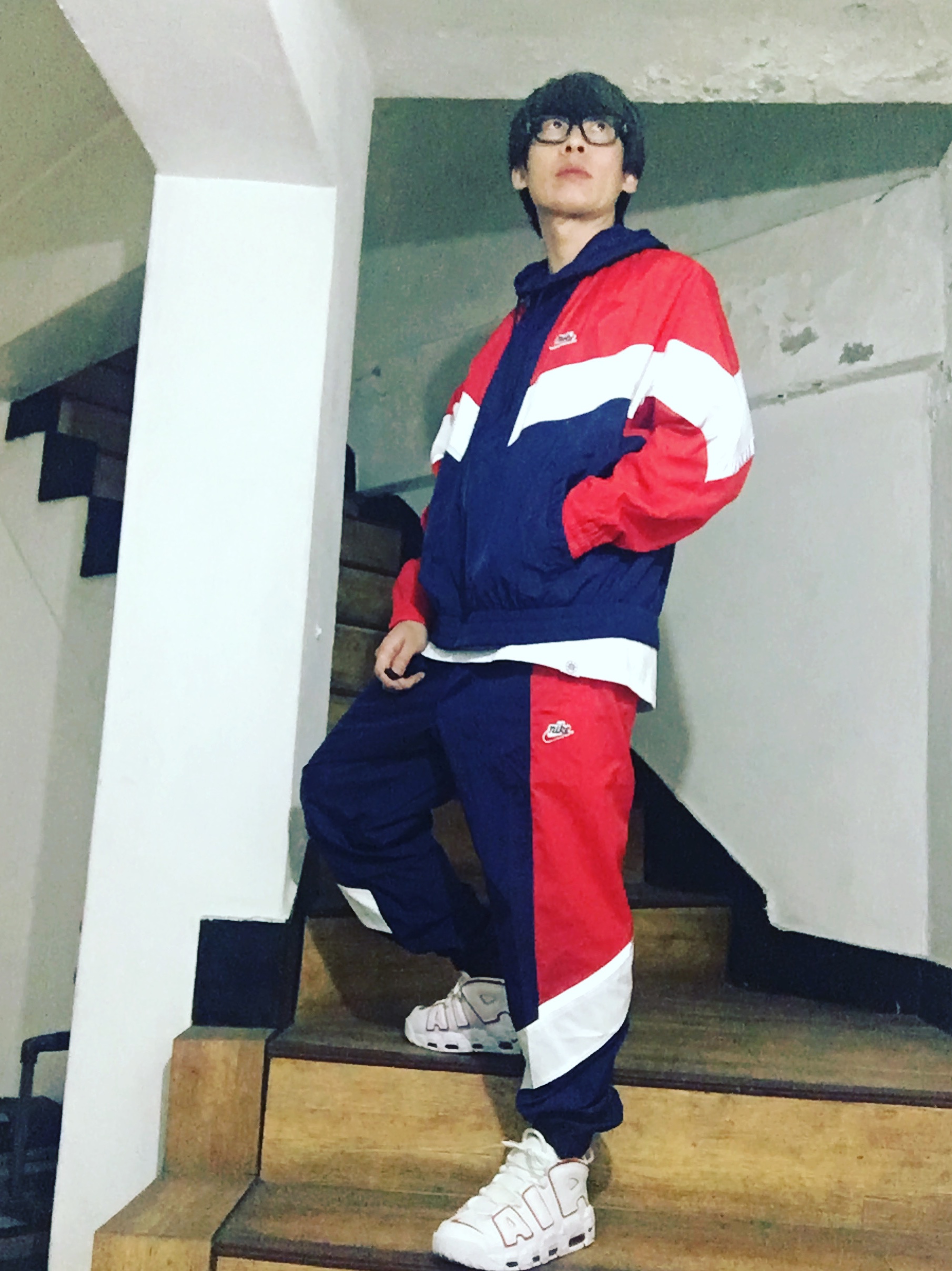 Nike Air More Uptempo White Varsity Red 2018 착용 스타일