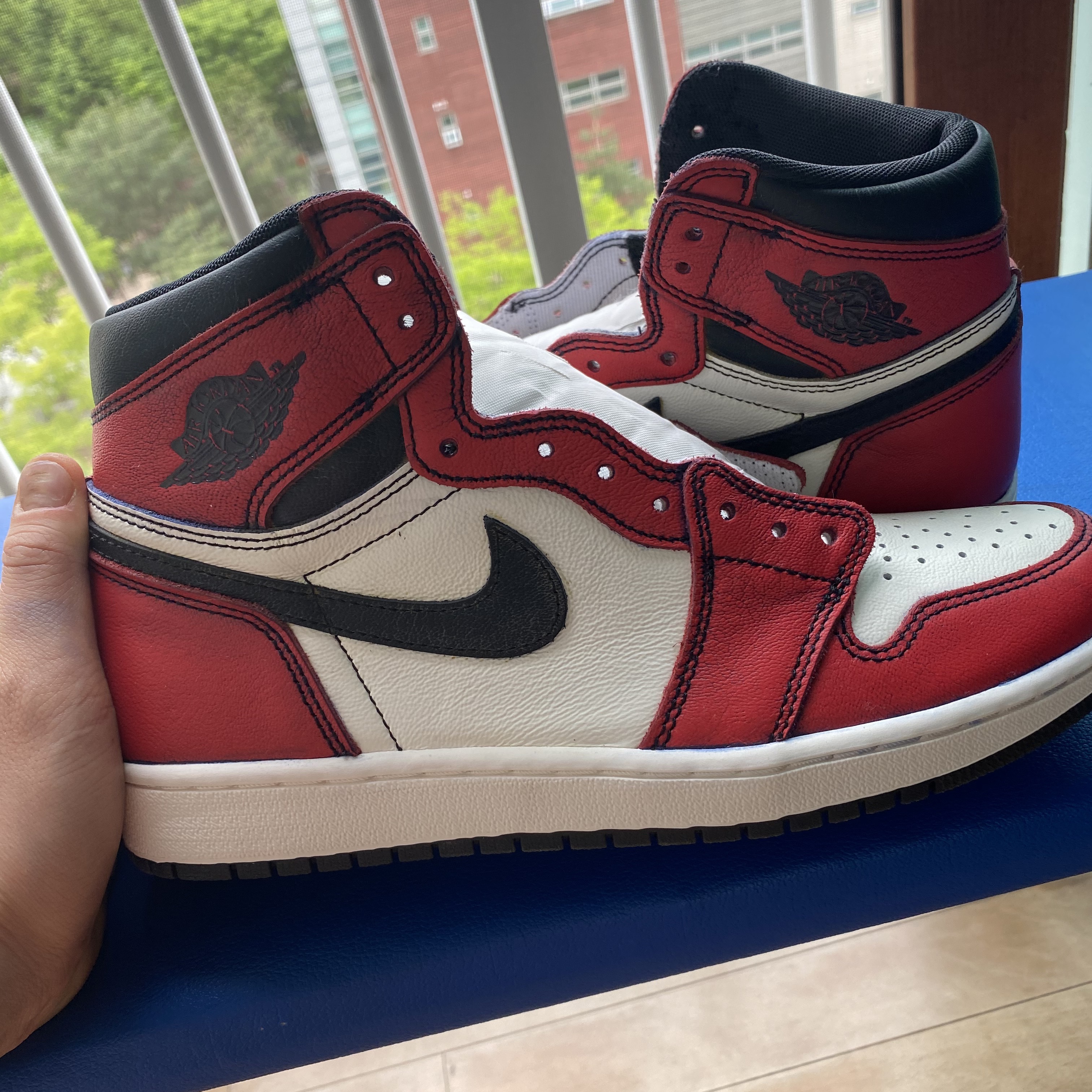 Jordan 1 Retro High OG Defiant SB LA to Chicago 착용 스타일 - 1