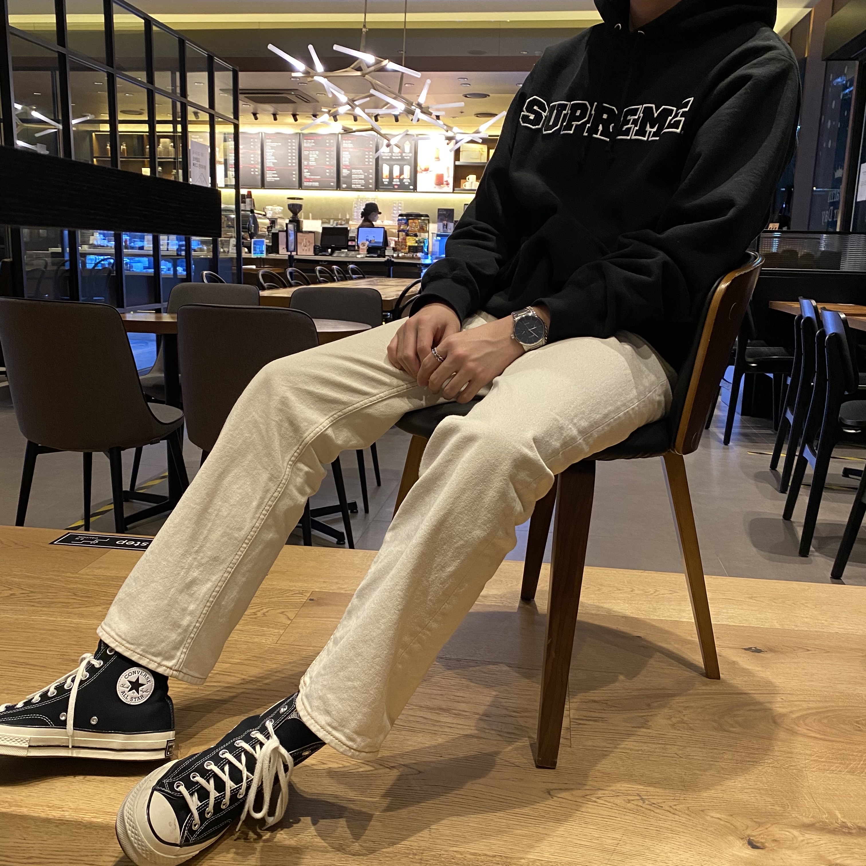 Converse Chuck 70 Hi Black 착용 스타일