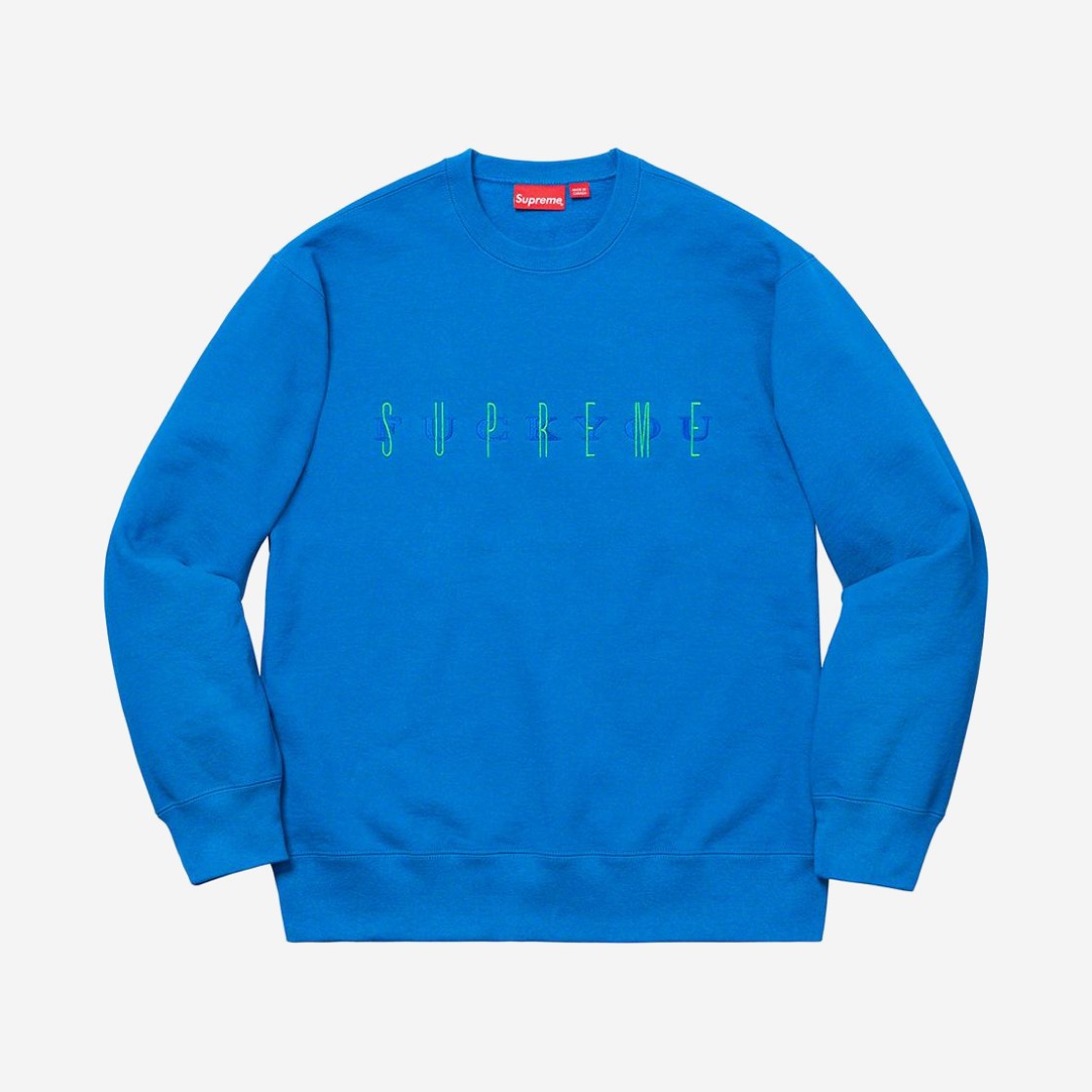 Supreme Fuck You Crewneck Bright Blue - 19FW 상세 이미지 1