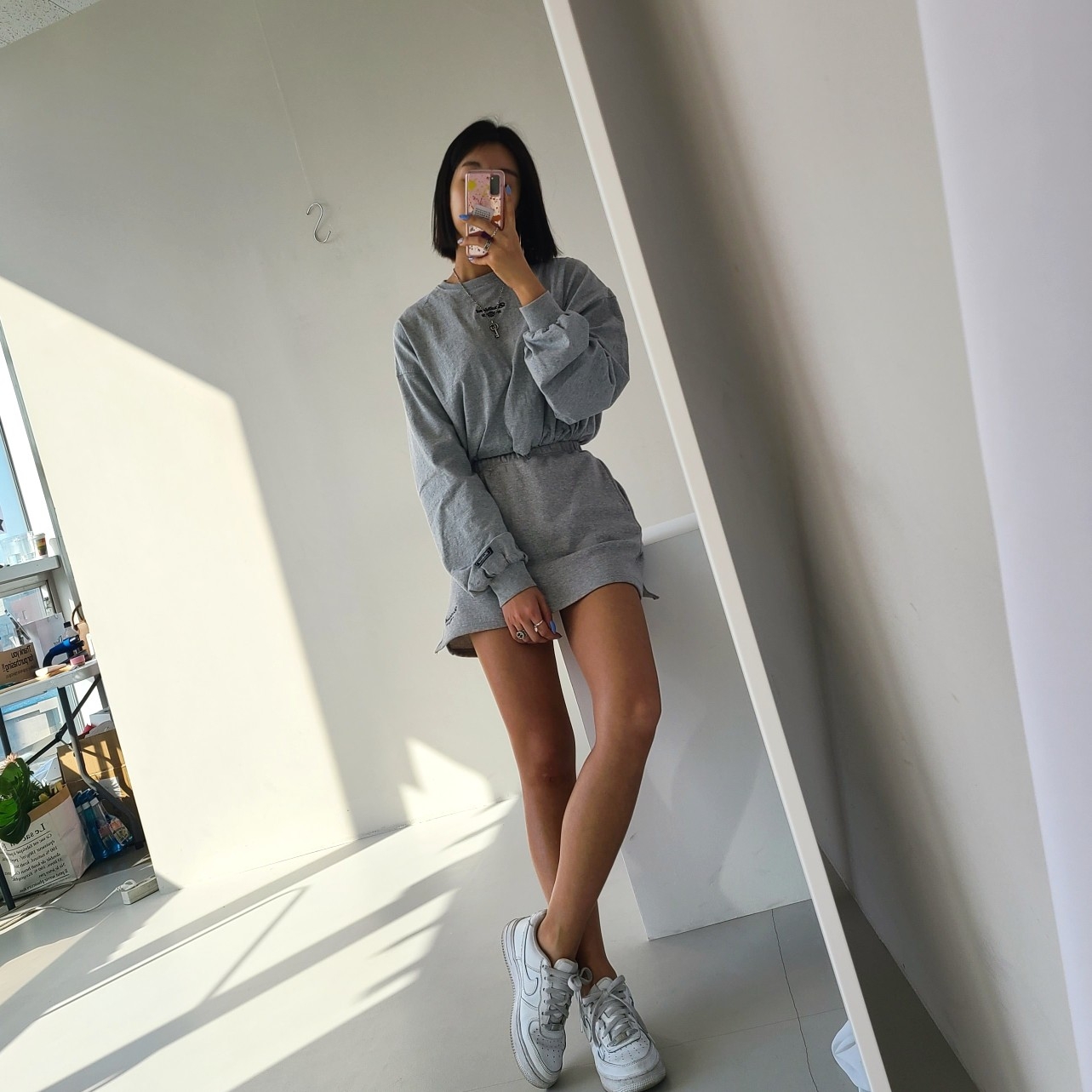 Nike Air Force 1 '07 Low White 착용 스타일