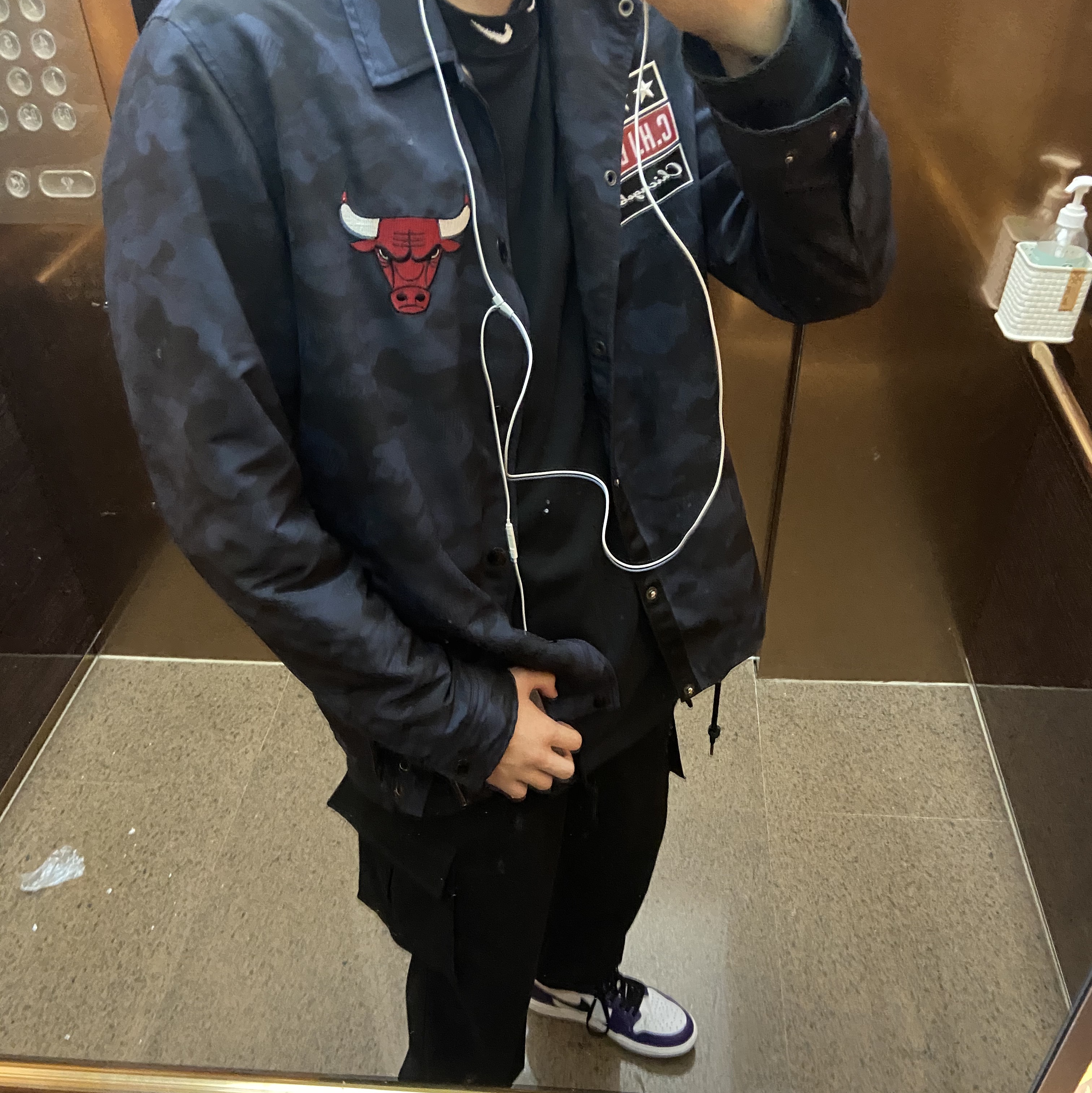 Nike x Stussy NRG BR LS Knit Top, Jordan 1 Retro High OG Court Purple 2020 착용 스타일
