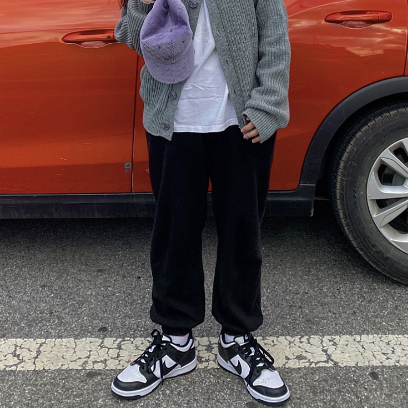 Nike Dunk Low Retro Black, (W) Nike Dunk Low Black 착용 스타일
