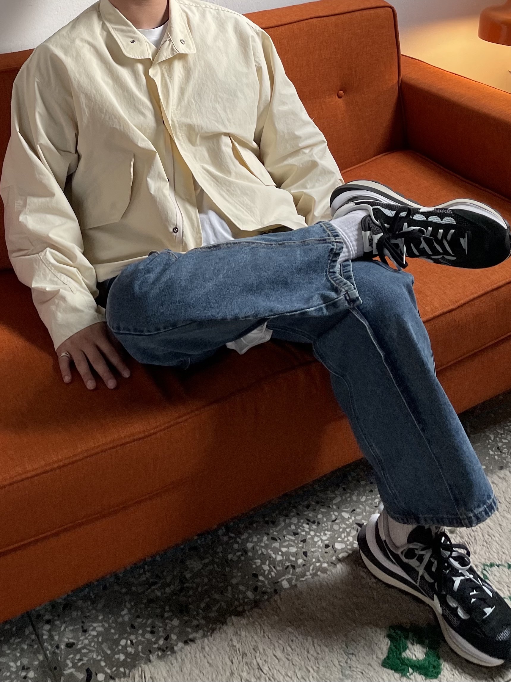 Nike x Sacai VaporWaffle Black White 착용 스타일