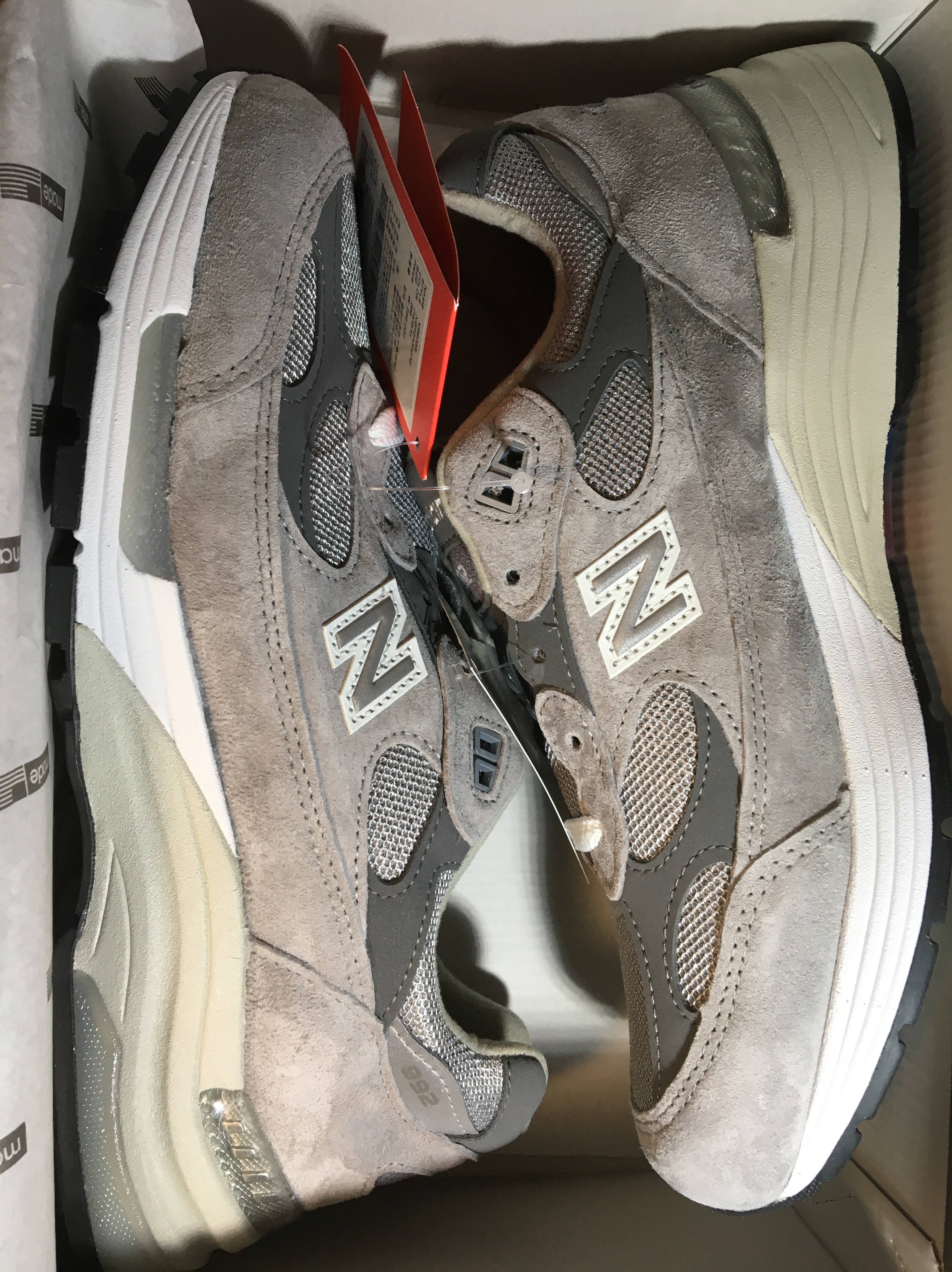 New Balance 992 Made in USA Grey - D Standard 착용 스타일