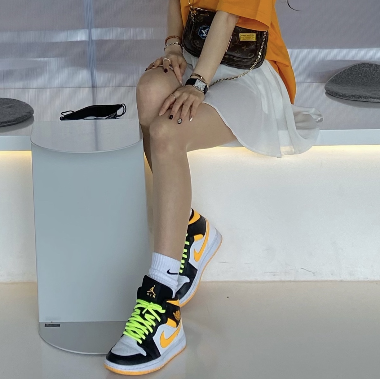 Nike x Kim Jones Oversized T-Shirt Circuit Orange - Asia, Nike x Kim Jones Oversized T-Shirt Circuit Orange - US/EU 착용 스타일 - 3