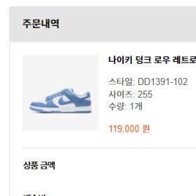 Nike Dunk Low Retro University Blue 착용 스타일