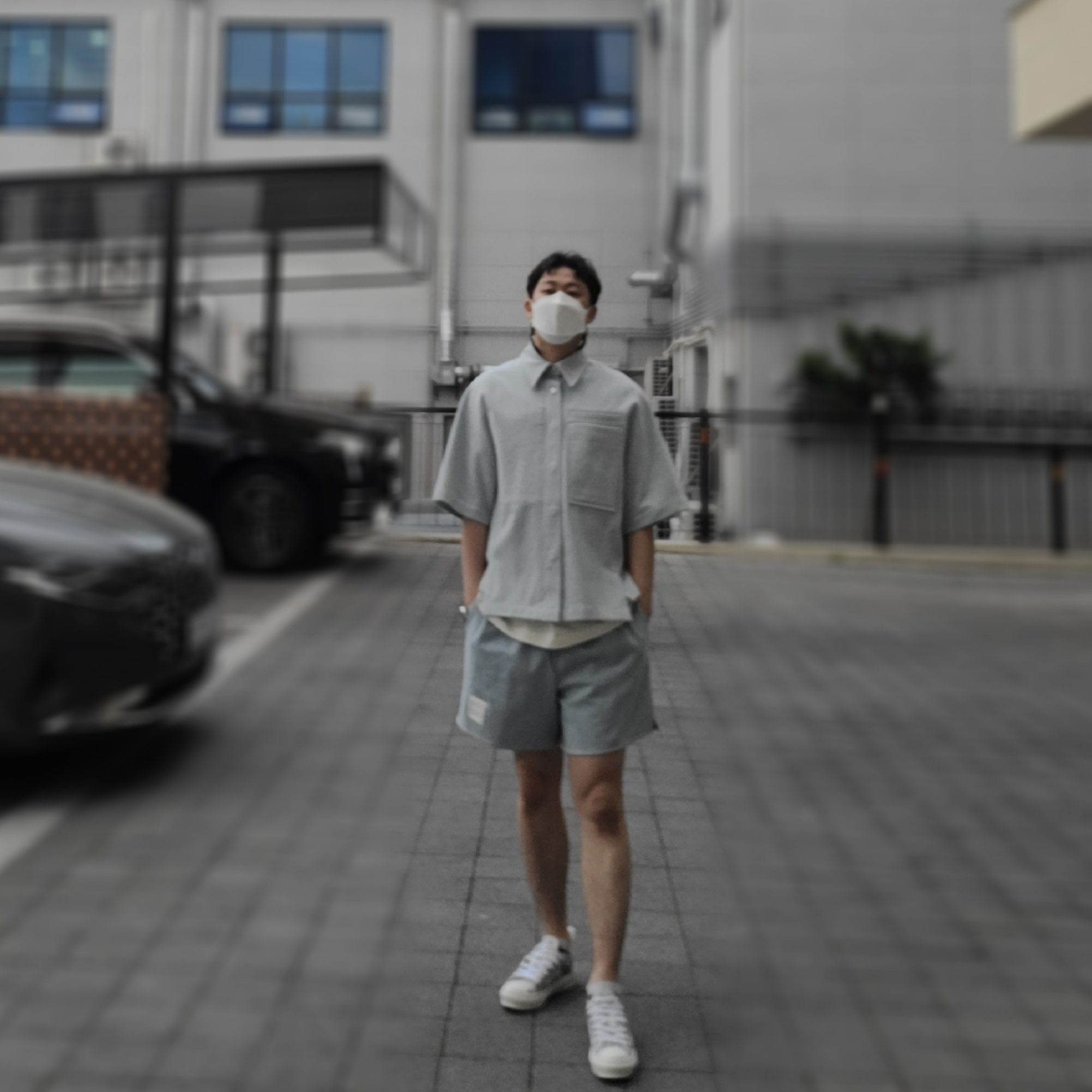 Dior B23 Low Dior Oblique White & Black 착용 스타일 - 2
