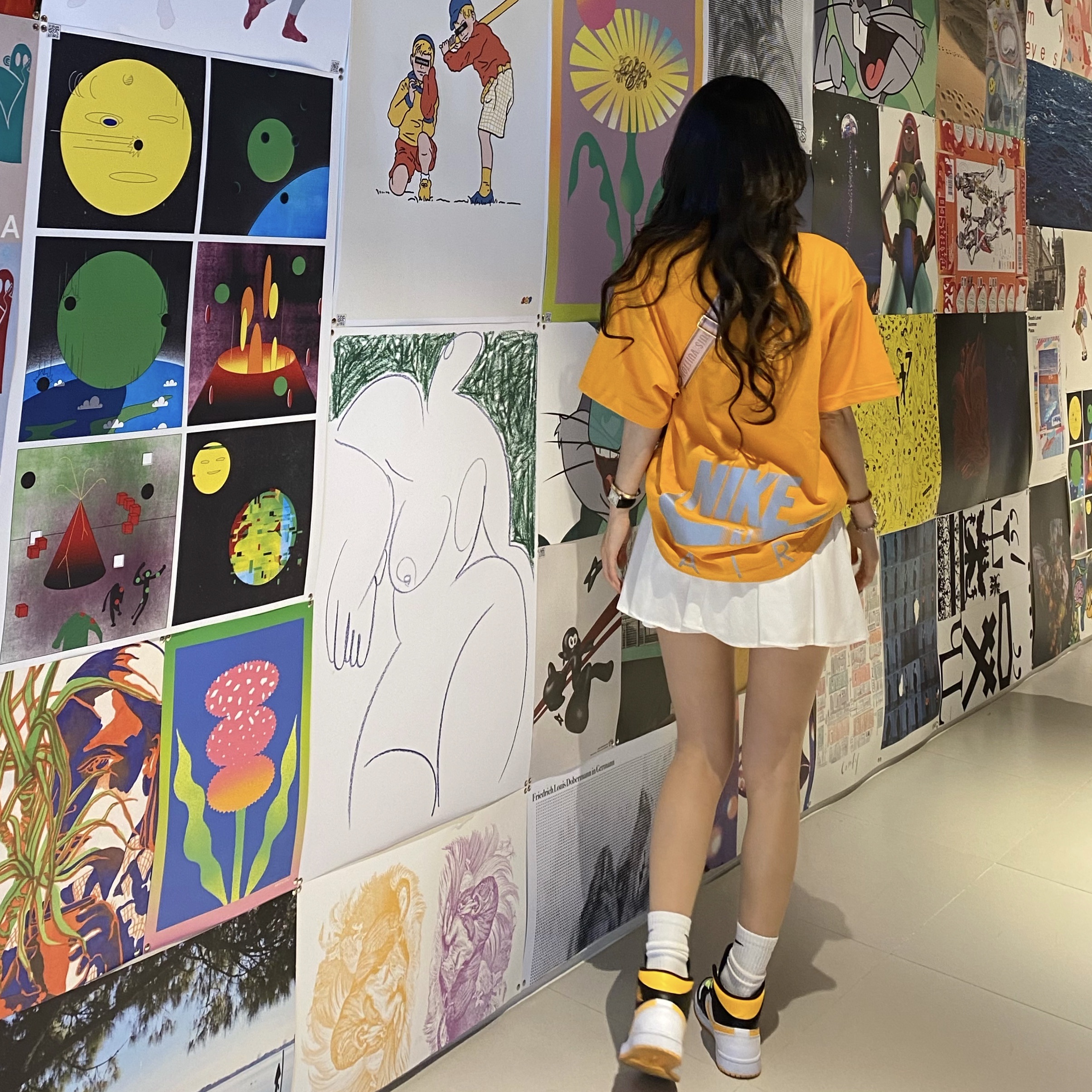 Nike x Kim Jones Oversized T-Shirt Circuit Orange - Asia, Nike x Kim Jones Oversized T-Shirt Circuit Orange - US/EU 착용 스타일 - 2