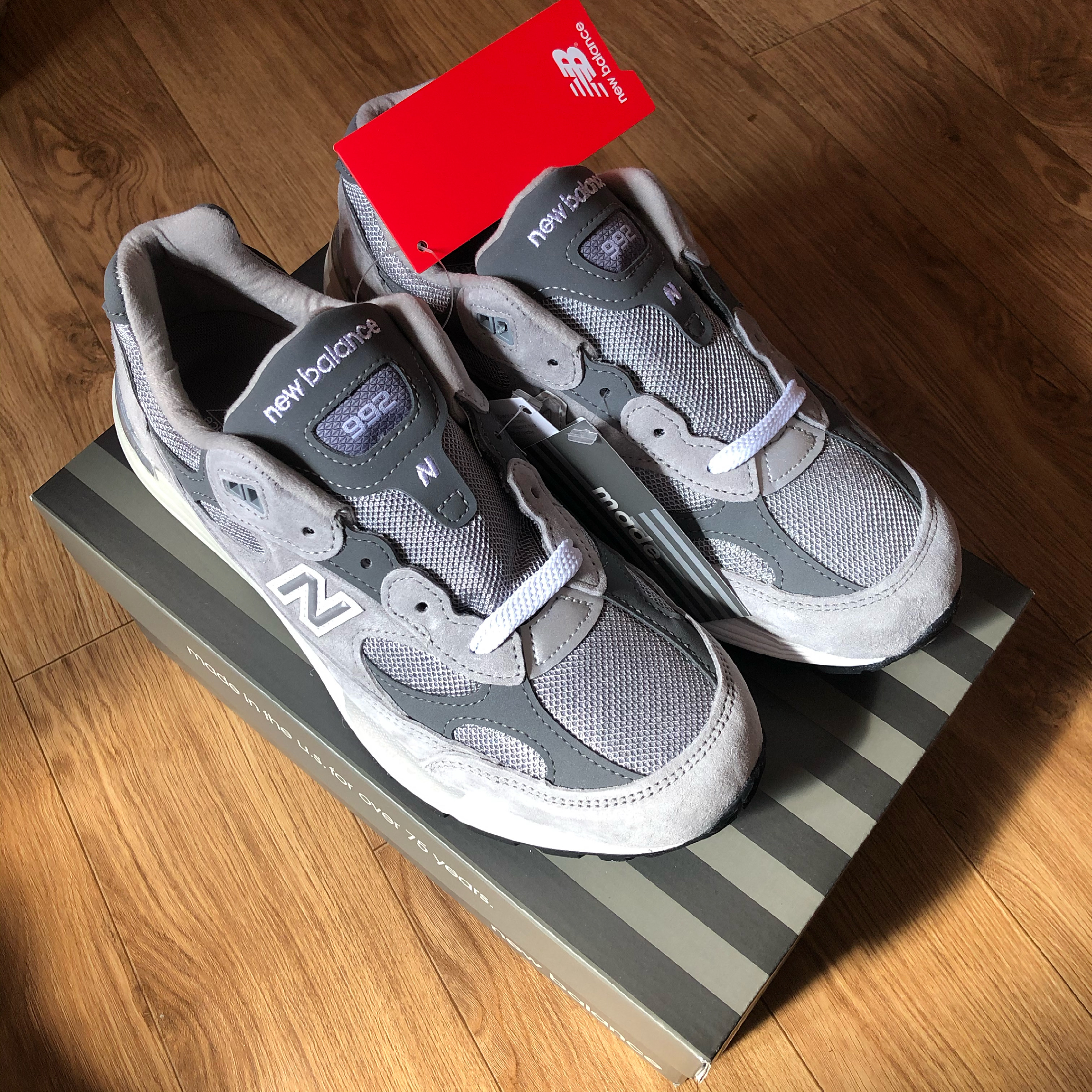 New Balance 992 Made in USA Grey - D Standard 착용 스타일