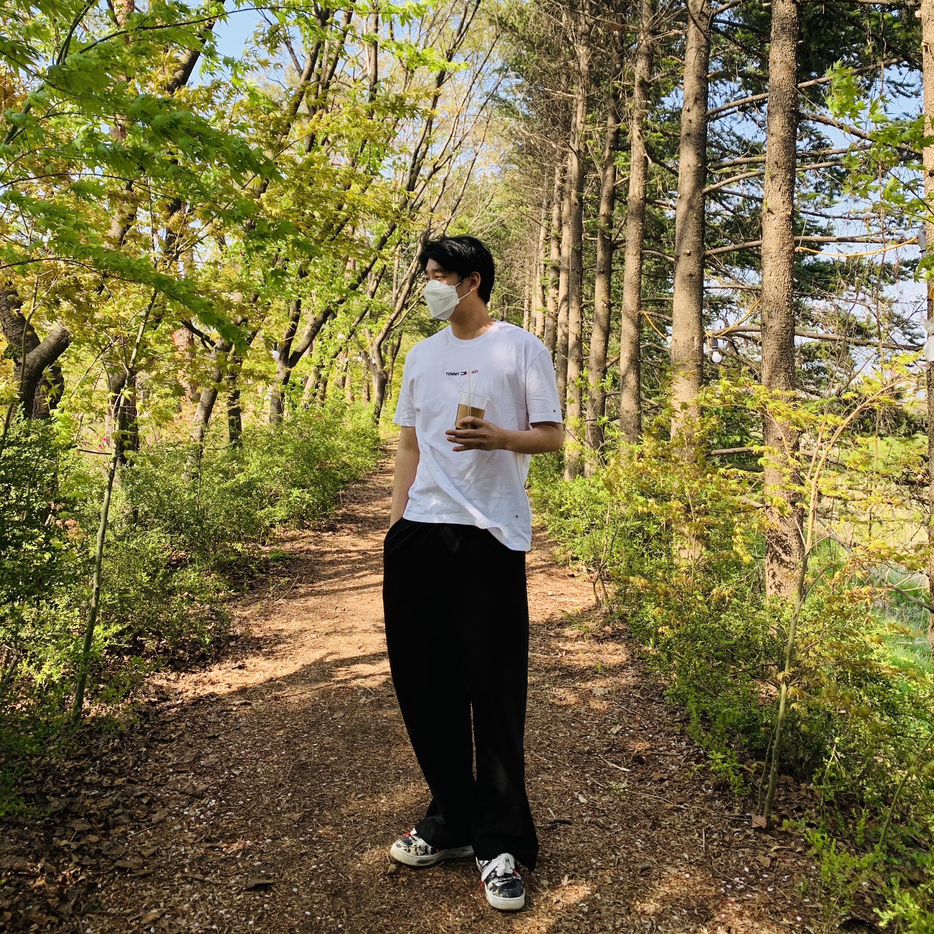 Nike x Peaceminusone Air Force 1 Low Para-Noise 착용 스타일
