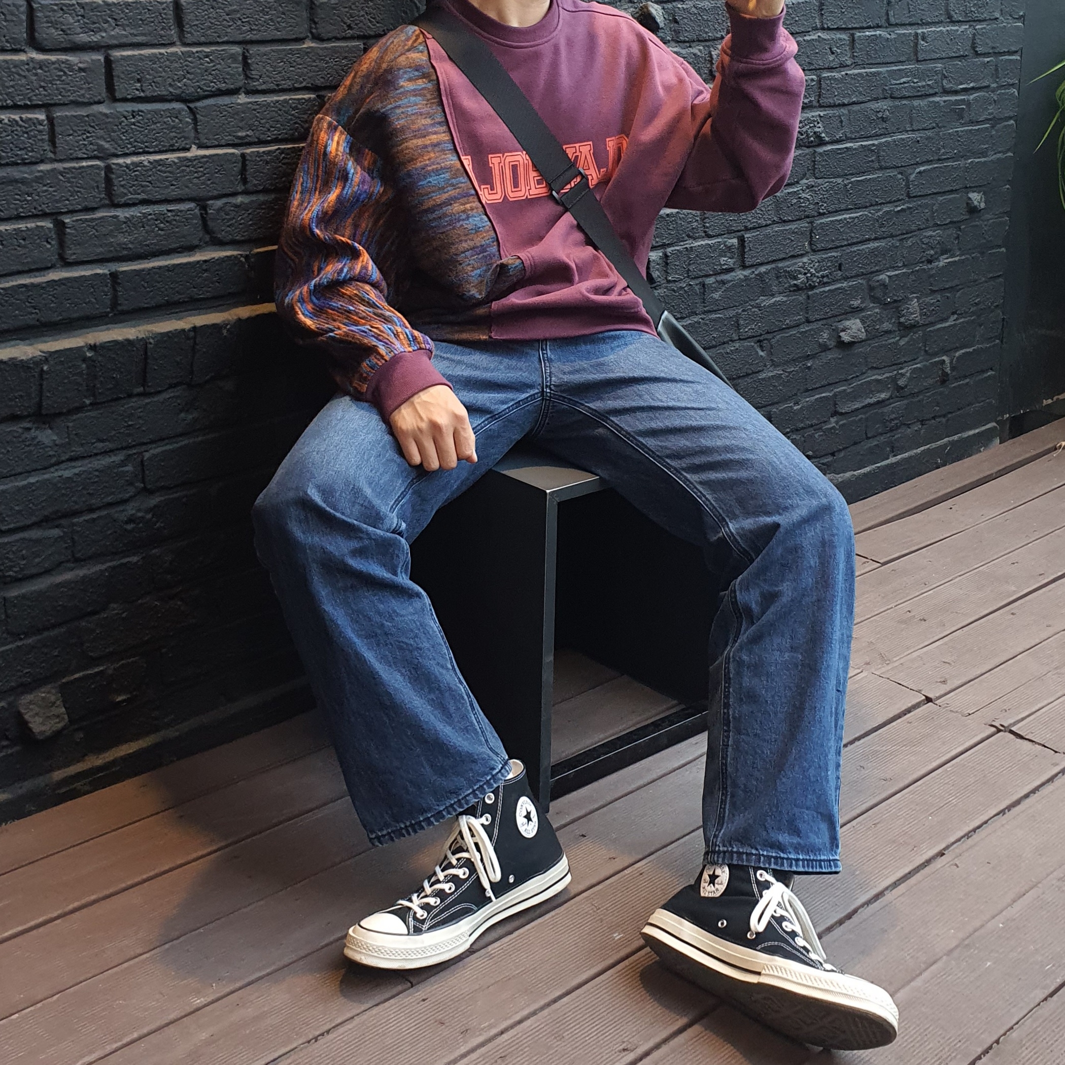 Converse Chuck 70 Hi Black 착용 스타일
