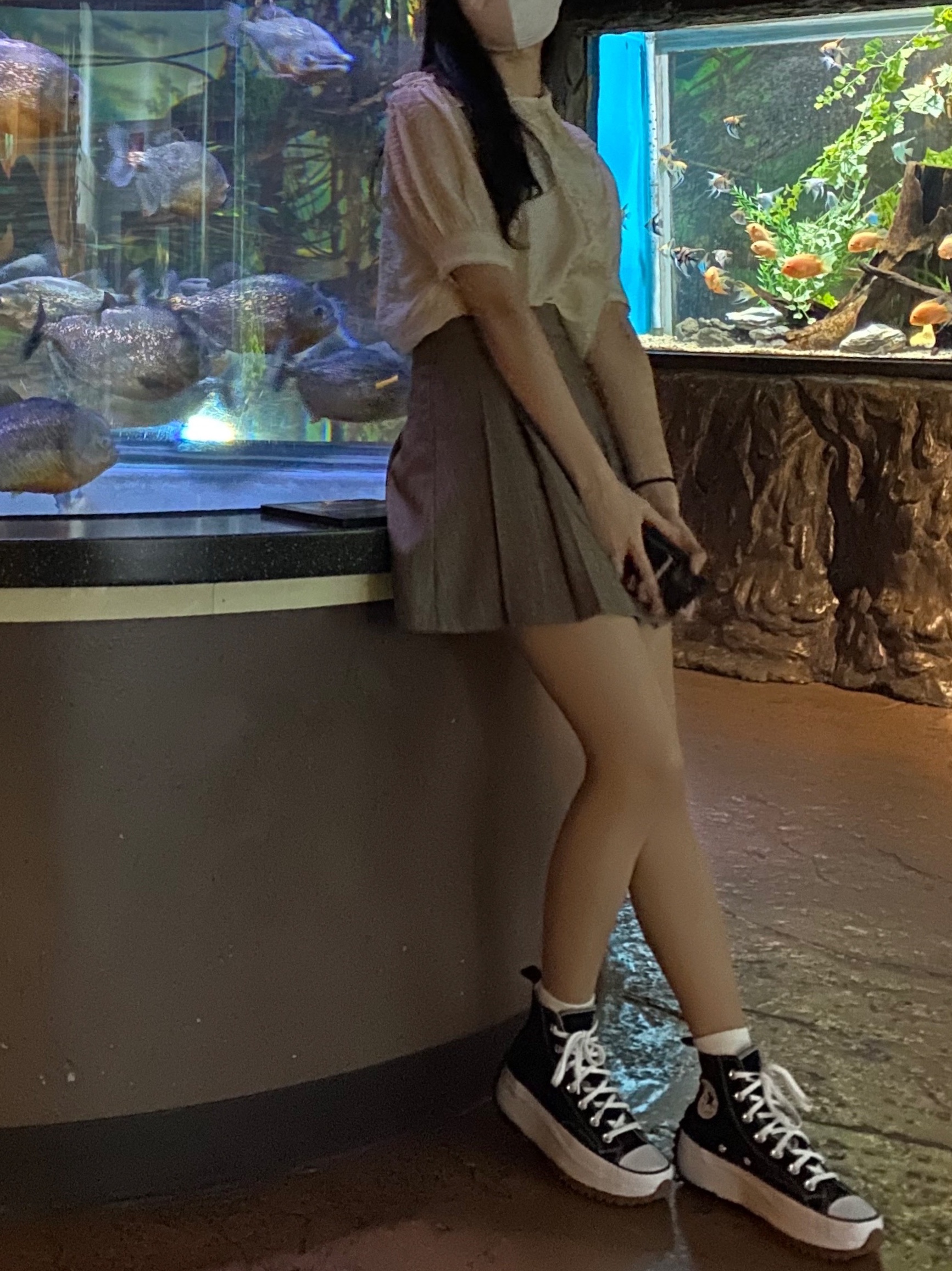 Converse Run Star Hike Hi Black White Gum 착용 스타일
