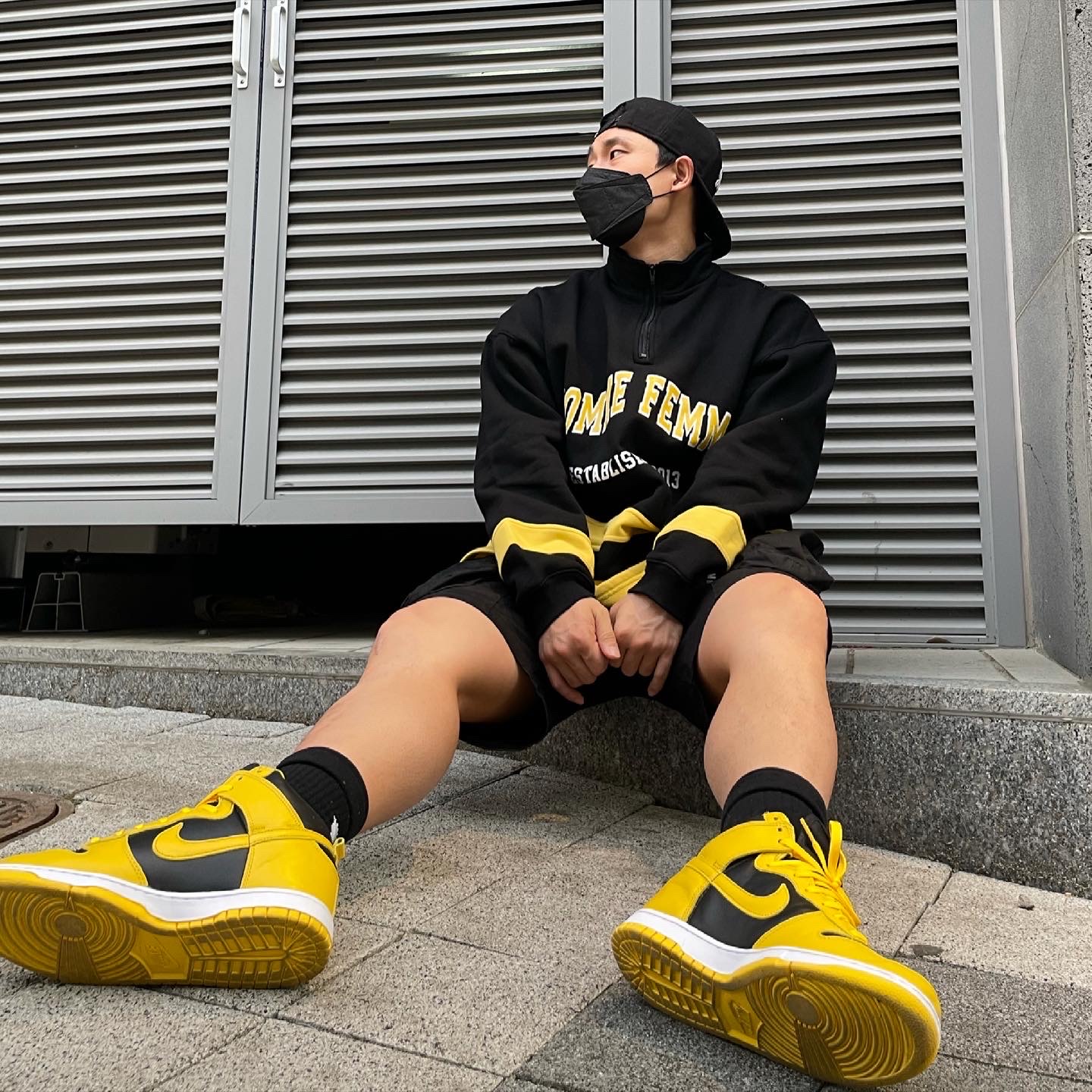 Nike Dunk High SP Varsity Maize 착용 스타일